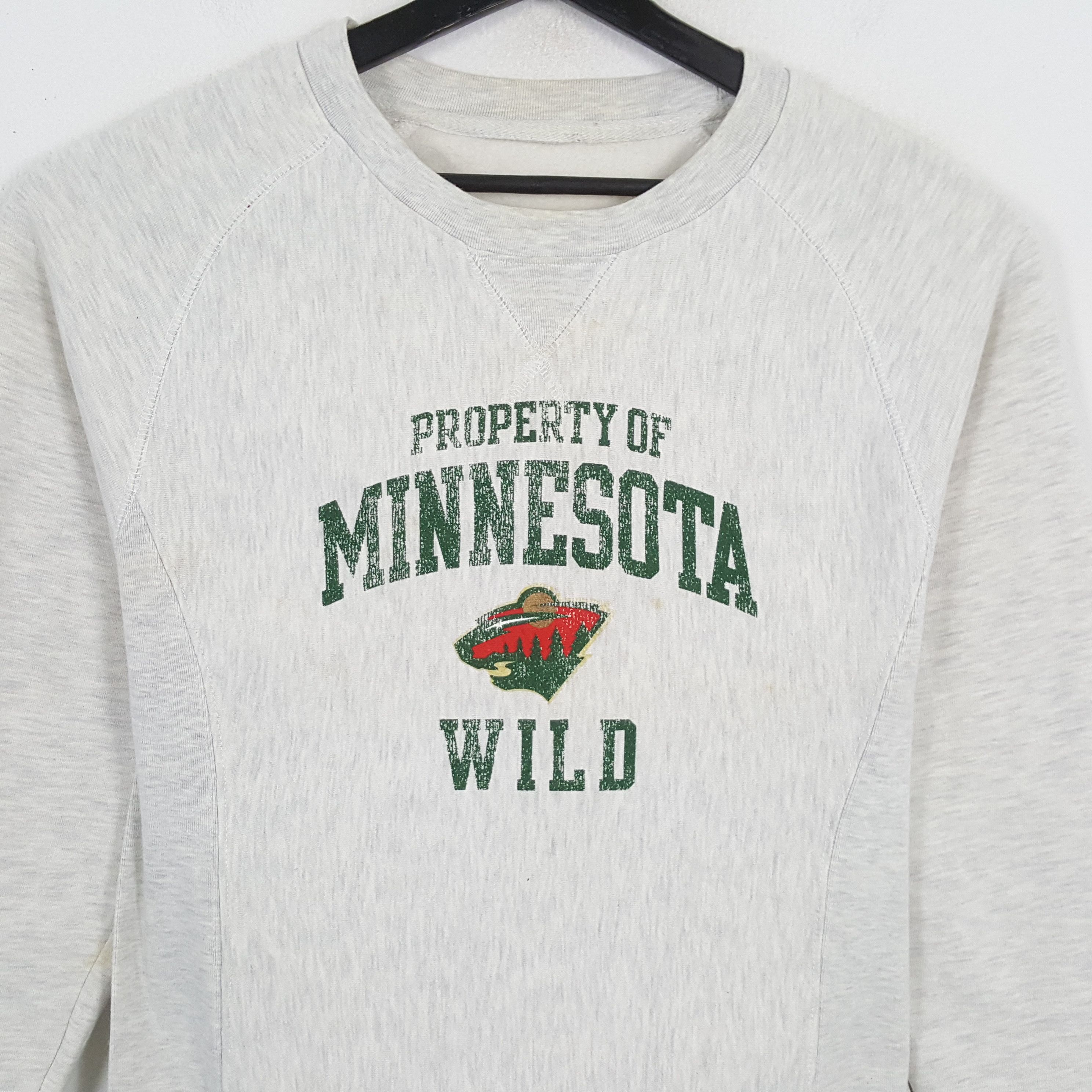 NHL × Vintage MINNESOTA WILD NHL Hockey Ice Team Sweatshirt Size US S / EU 44-46 / 1 - 2 Thumbnail
