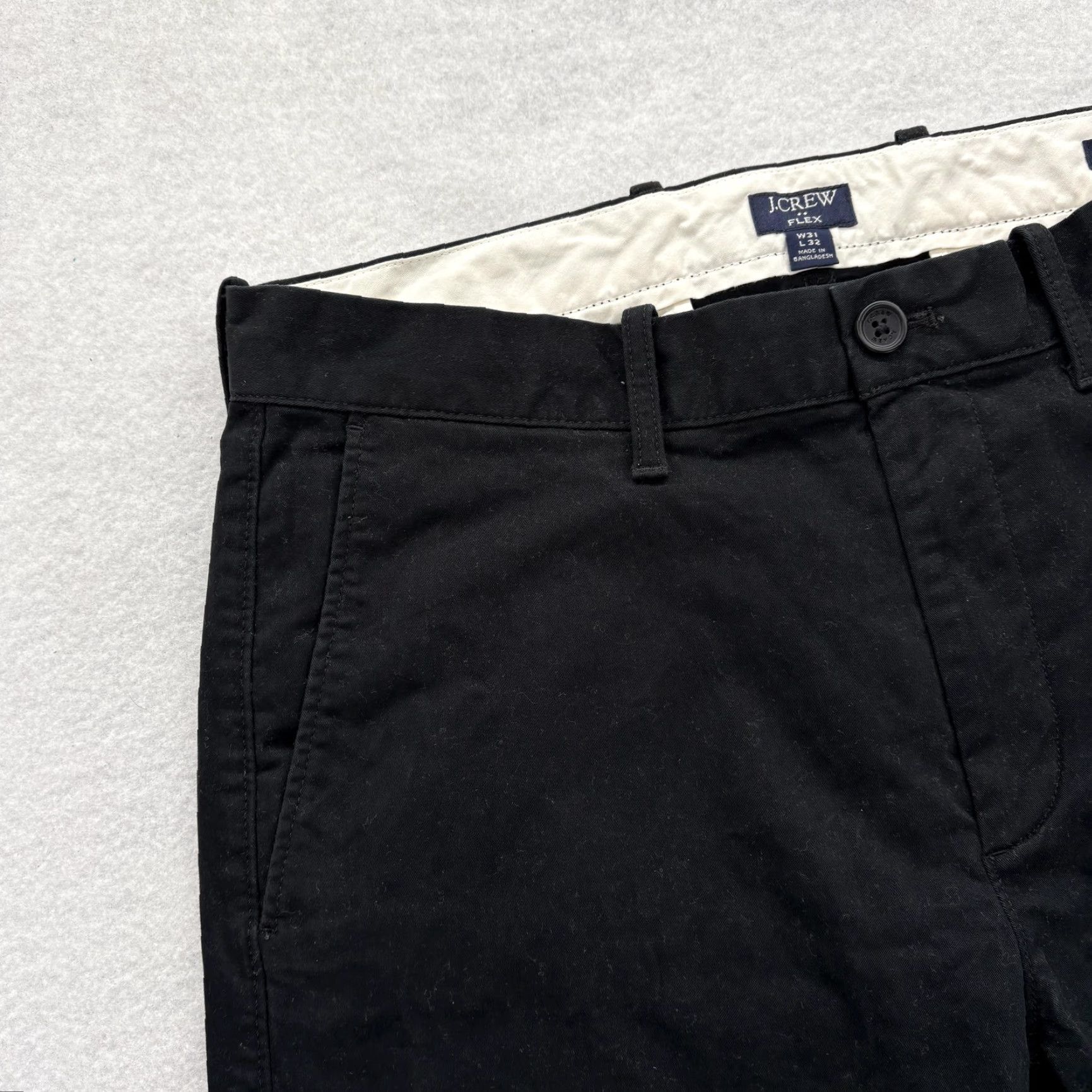J.Crew J Crew Flex Pants 31x32 Mens Black Skinny Chino Stretch Casual Preppy Workwear Size US 31 - 3 Thumbnail