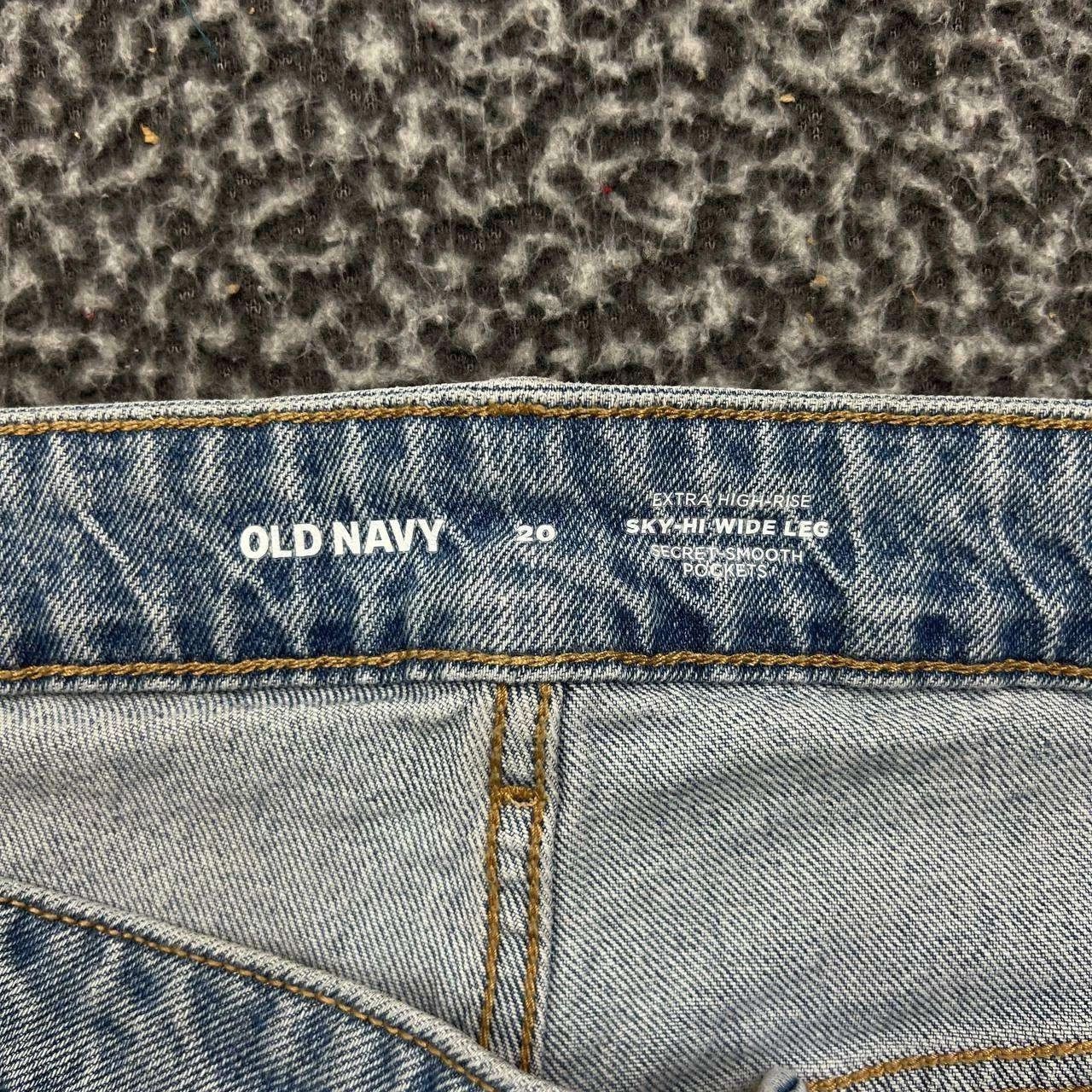 Old Navy Old Navy Jeans Women 20 High Rise Faded Wide Leg Denim 41x30 Size 41" - 7 Thumbnail
