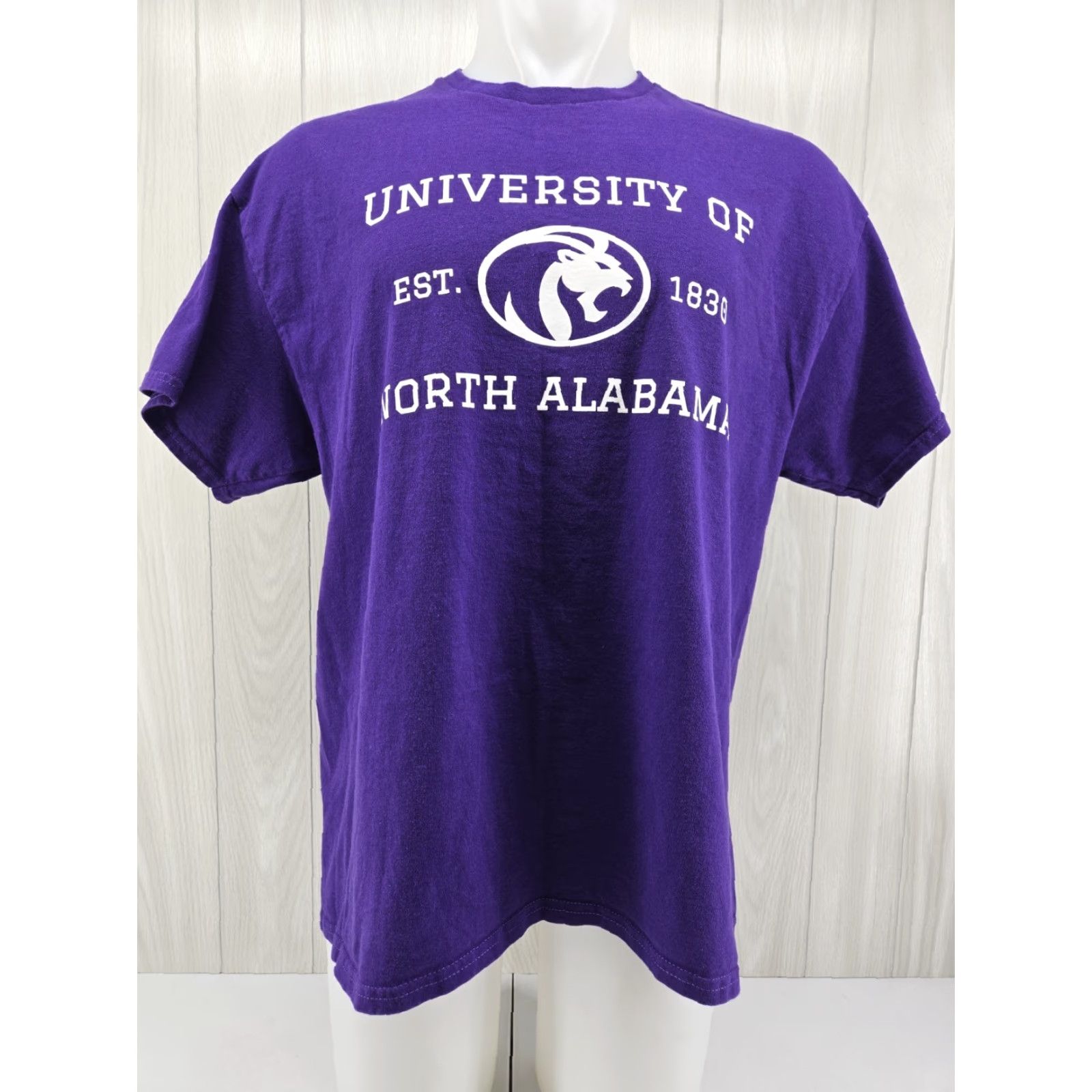 Gildan VINTAGE UNA North Alabama Graphic Print Gildan Mens College T Shirt Purple XL Size US XL / EU 56 / 4 - 2 Thumbnail