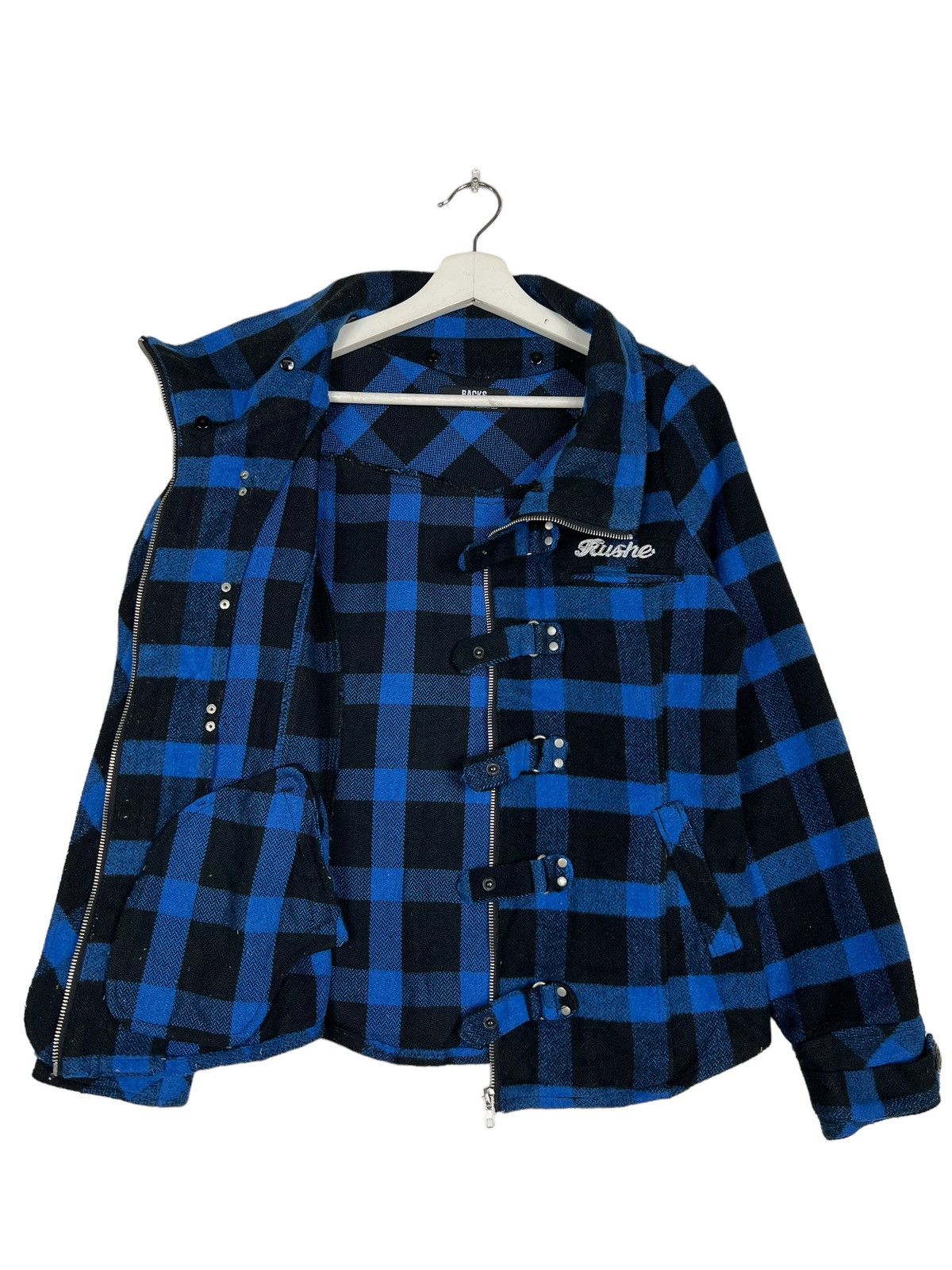 Japanese Brand 🔥 BACKS SEVEN LOVELESS BLACK PLAID WOOL NAPOLEON JACKET Size US S / EU 44-46 / 1 - 9 Thumbnail