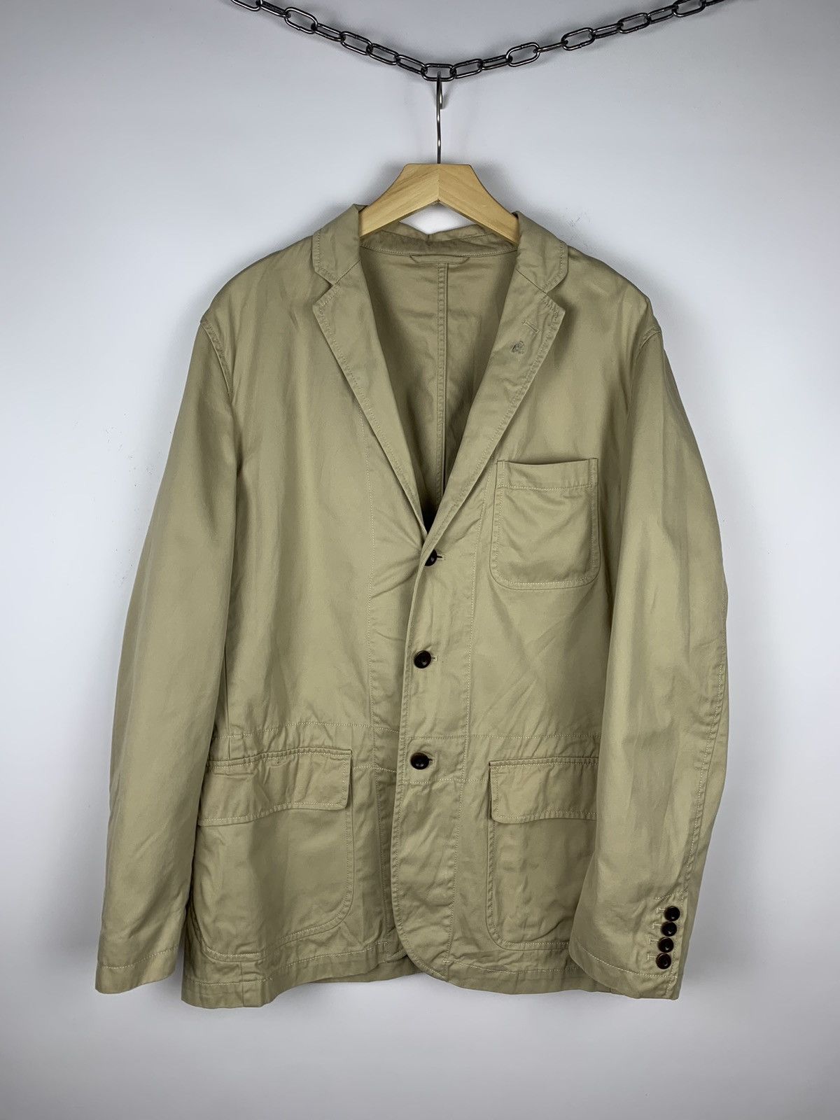 Polo Ralph Lauren Vintage Polo Ralph Lauren Blazer Mens 42R Jacket Coat Beige Size 42R - 2 Thumbnail
