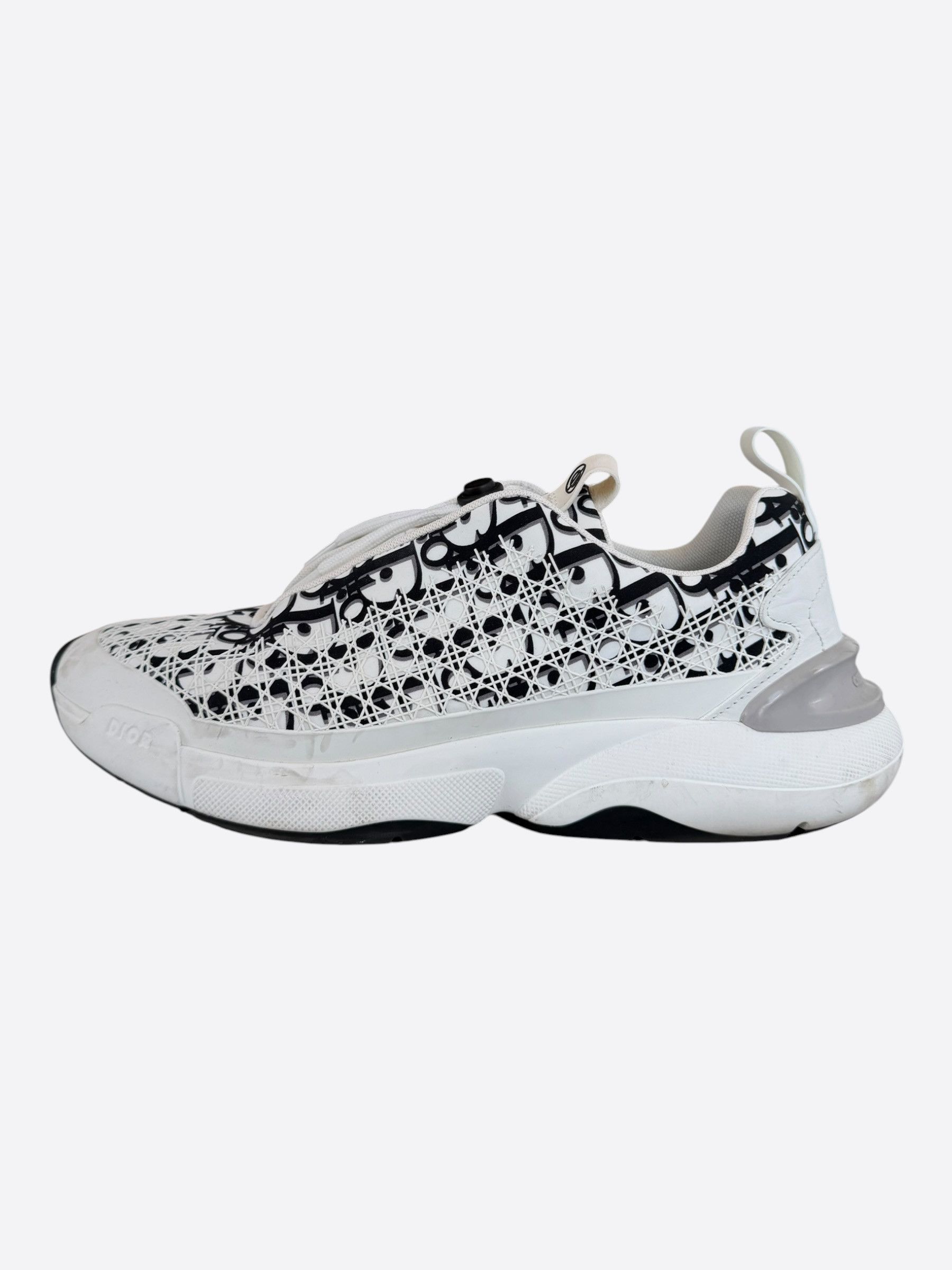 Dior Dior White & Black Oblique B24 Sneakers Size US 10 / EU 43 - 6 Thumbnail