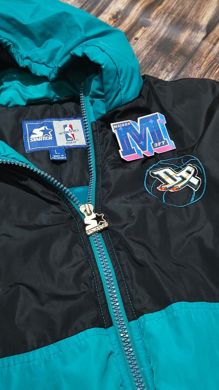 Starter Vintage Starter Detroit Pistons Jacket Size US L / EU 52-54 / 3 - 3 Thumbnail