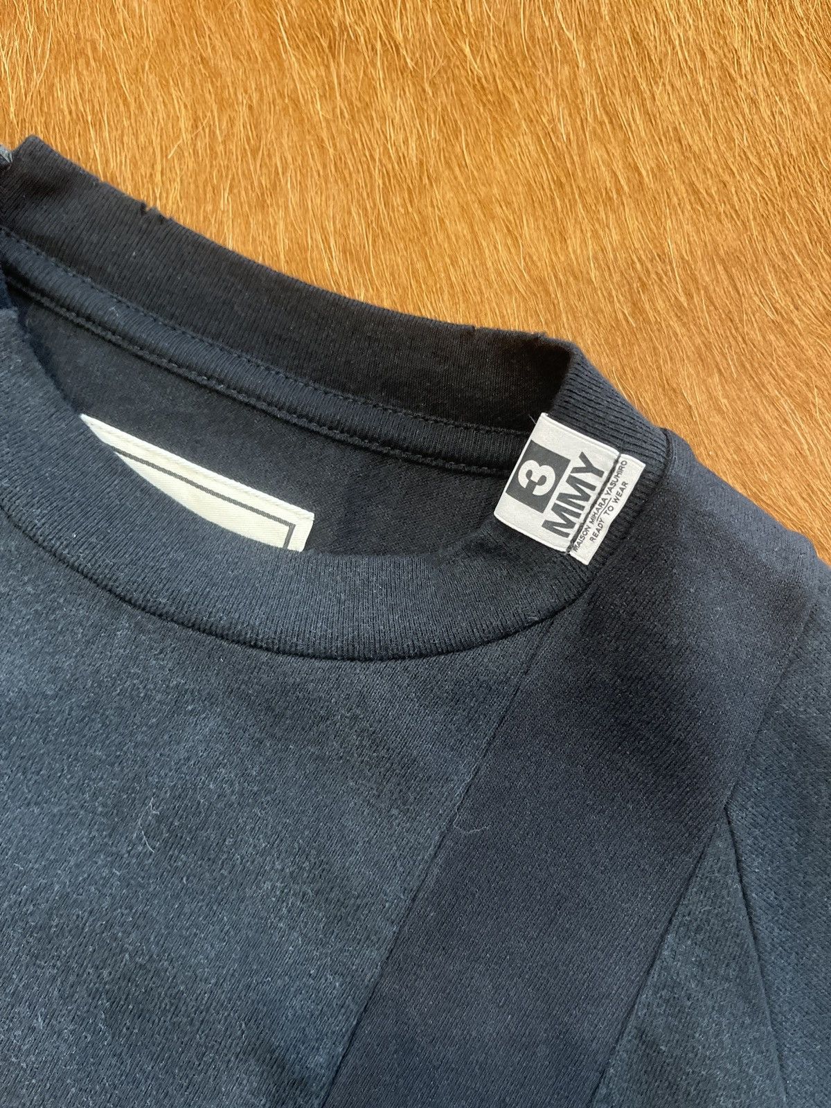 Maison MIHARA YASUHIRO Vertical Switching Tee - Black Size US XS / EU 42 / 0 - 3 Thumbnail