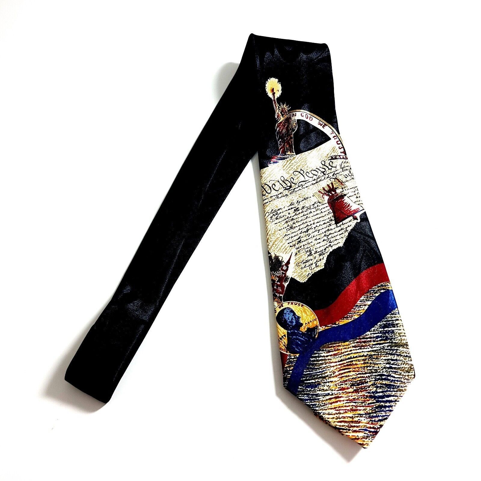 Designer Steven Harris Hand Made Black "We The People" Polyester Amer Size ONE SIZE - 9 Thumbnail