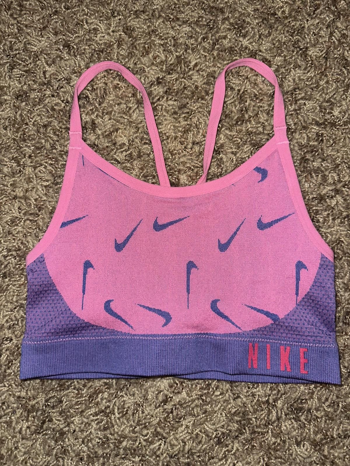 Nike Nike Big Kids (Girls) Indy Seamless Pink Bra Sample Size ONE SIZE - 1 Thumbnail