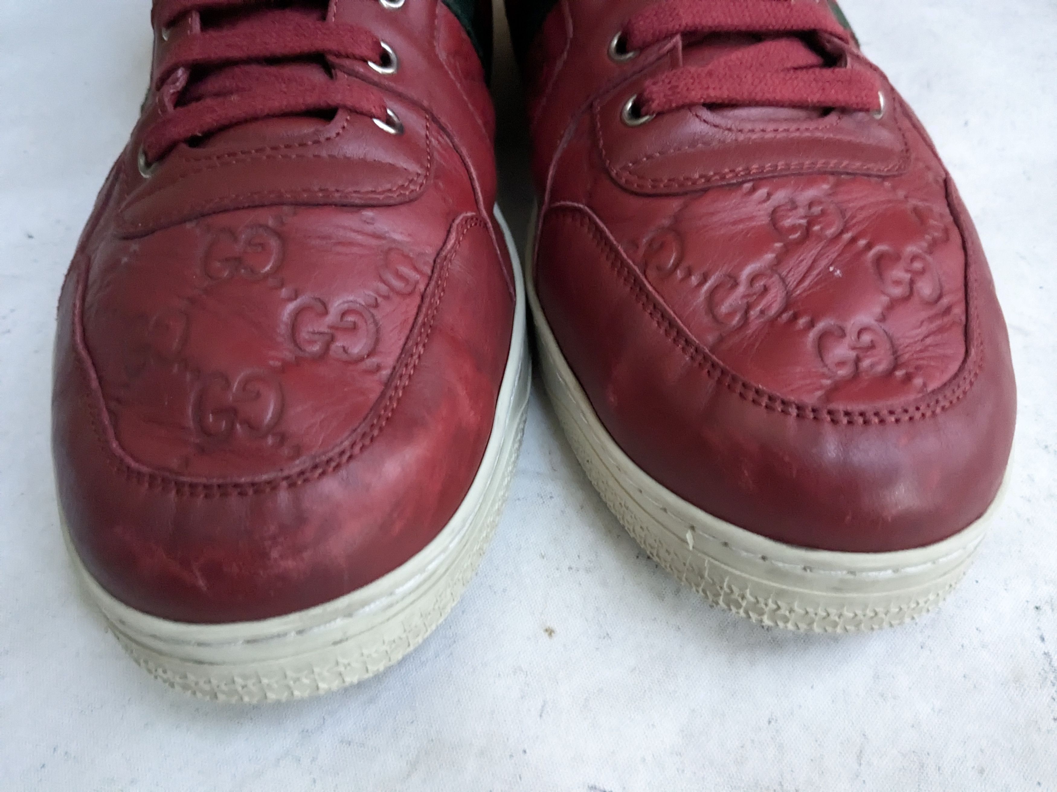 Gucci Gucci Monogram Sneakers 12.5 Leather GG Logo Size US 12.5 / EU 45-46 - 2 Thumbnail