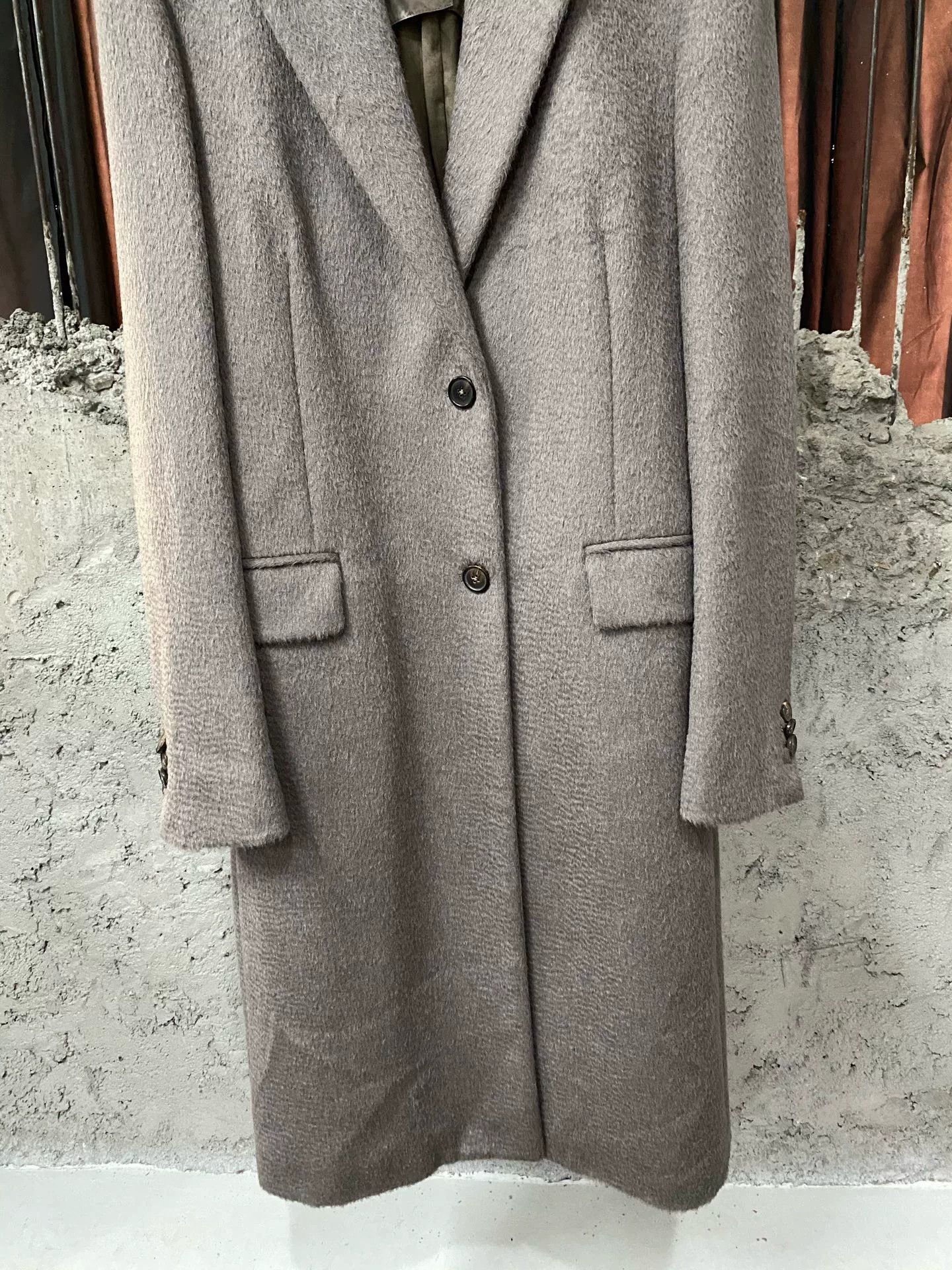 Maison Margiela Maison Margiela Long Wool Coat in Beige Size US M / EU 48-50 / 2 - 4 Thumbnail