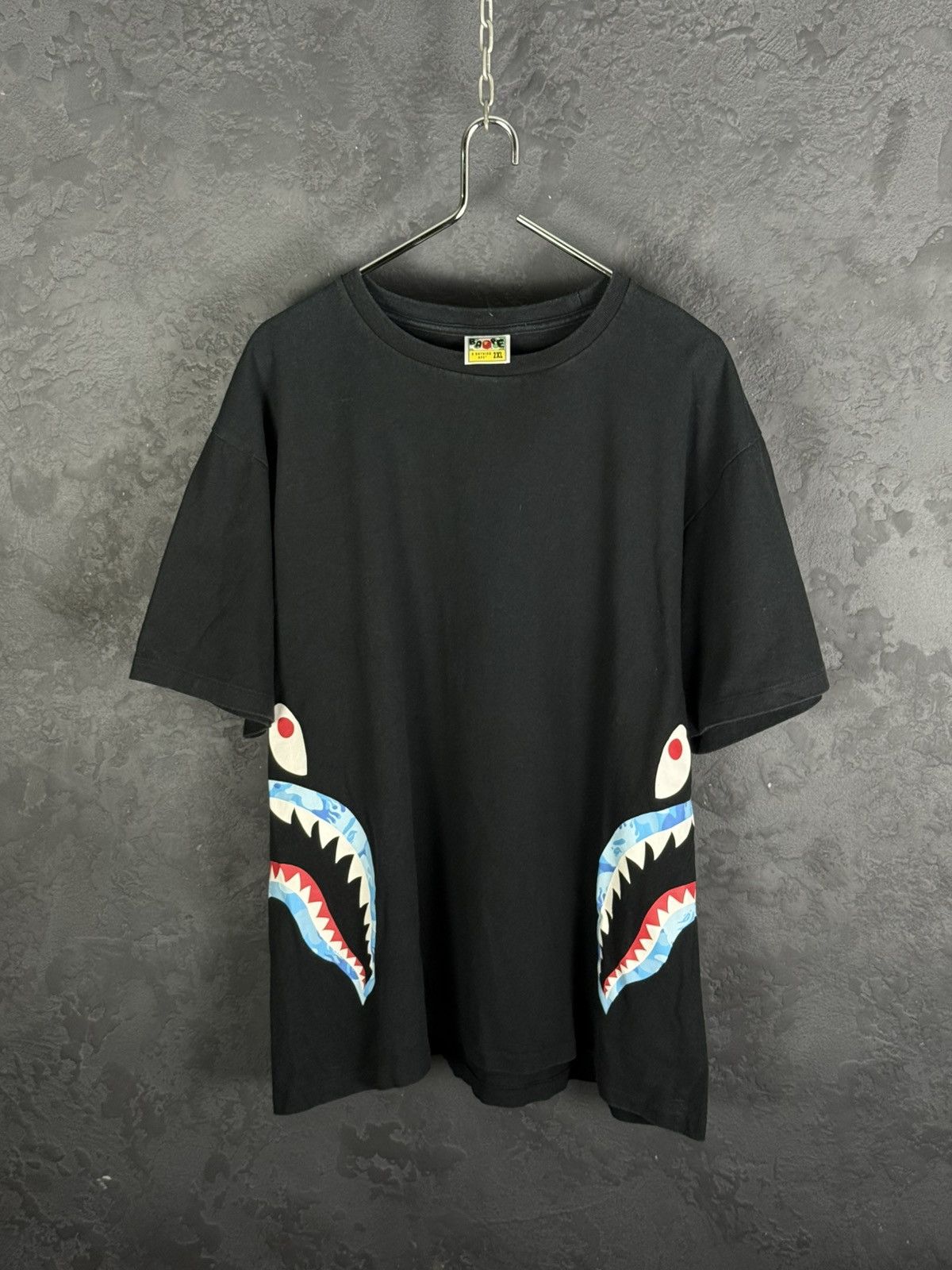 Bape Варе Bape Flame Side Shark Black Men’s Tee Size US XXL / EU 58 / 5 - 1 Thumbnail