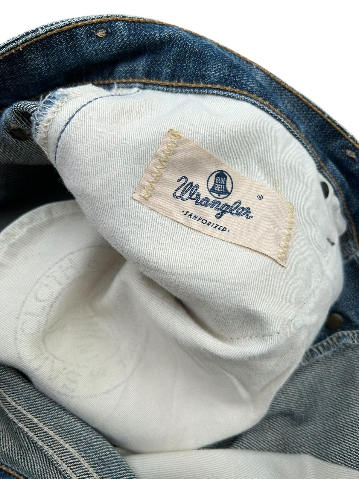 Kapital VINTAGE WRANGLER BLUE BELL SELVEDGE DISTRESSED DENIM JEANS Size US 31 - 6 Thumbnail