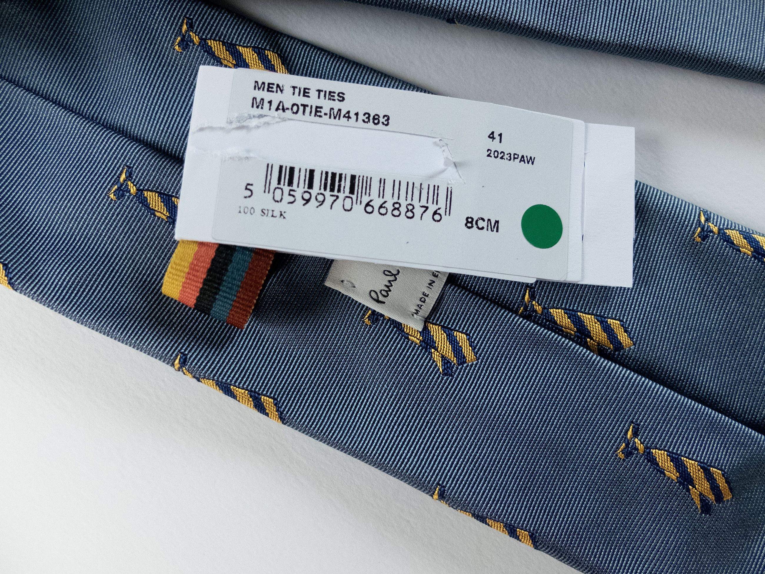 Paul Smith PAUL SMITH blue cravatte motif silk tie authentic NWT Size ONE SIZE - 4 Thumbnail