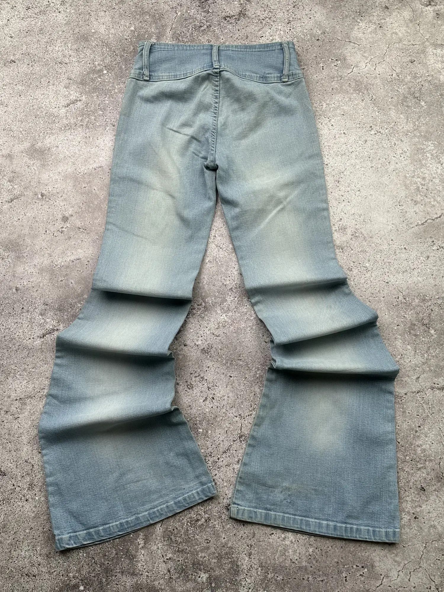 Japanese Brand Vintage Super Flare Jeans C112(V169) Size 24" / US 00 / IT 34 - 6 Thumbnail