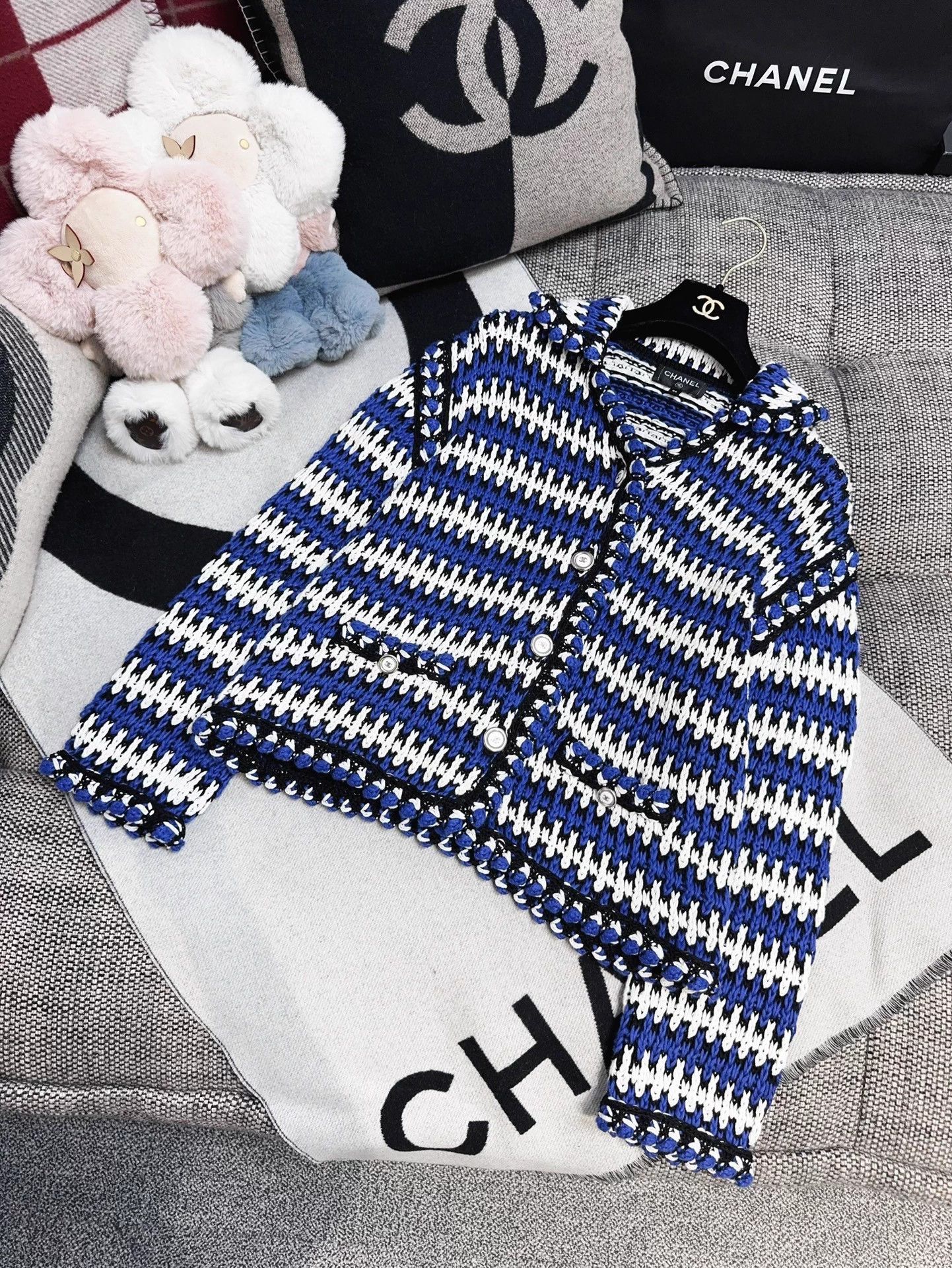 Chanel Chanel 21C Blue-White Stripe Knit Collared Chen Weiting 34 Size XS / US 0-2 / IT 36-38 - 3 Thumbnail