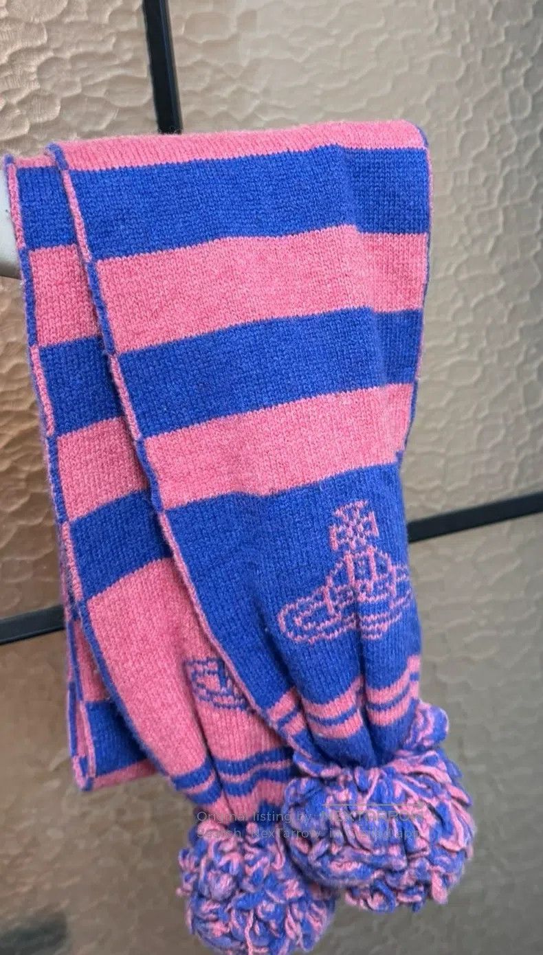 Vivienne Westwood Vivienne Westwood Fuzzy Striped Pink and Purple Color Bloc Size ONE SIZE - 4 Thumbnail
