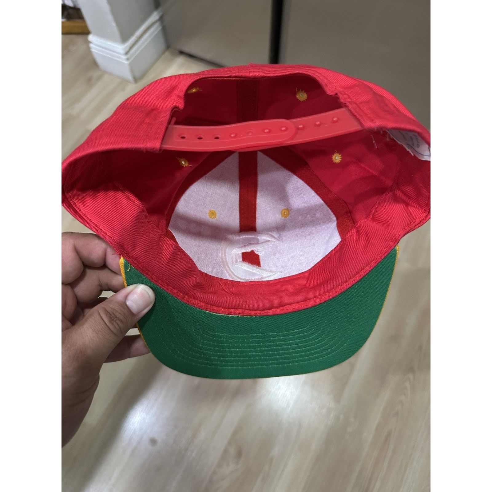 NBA VTG 90s Atlanta Hawks NBA Red Snapback Hat Cap by AJD Size ONE SIZE - 8 Thumbnail