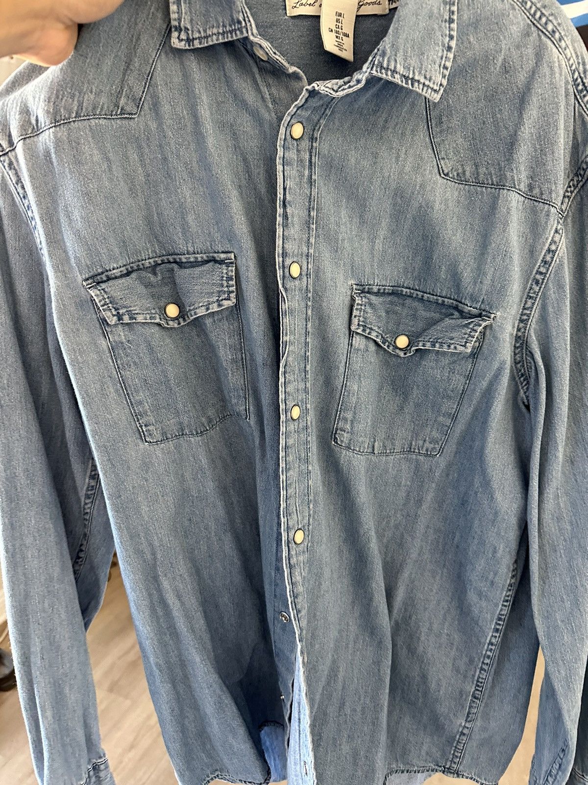 H&M × Vintage Denim Button Up Jacket Size US L / EU 52-54 / 3 - 1 Thumbnail