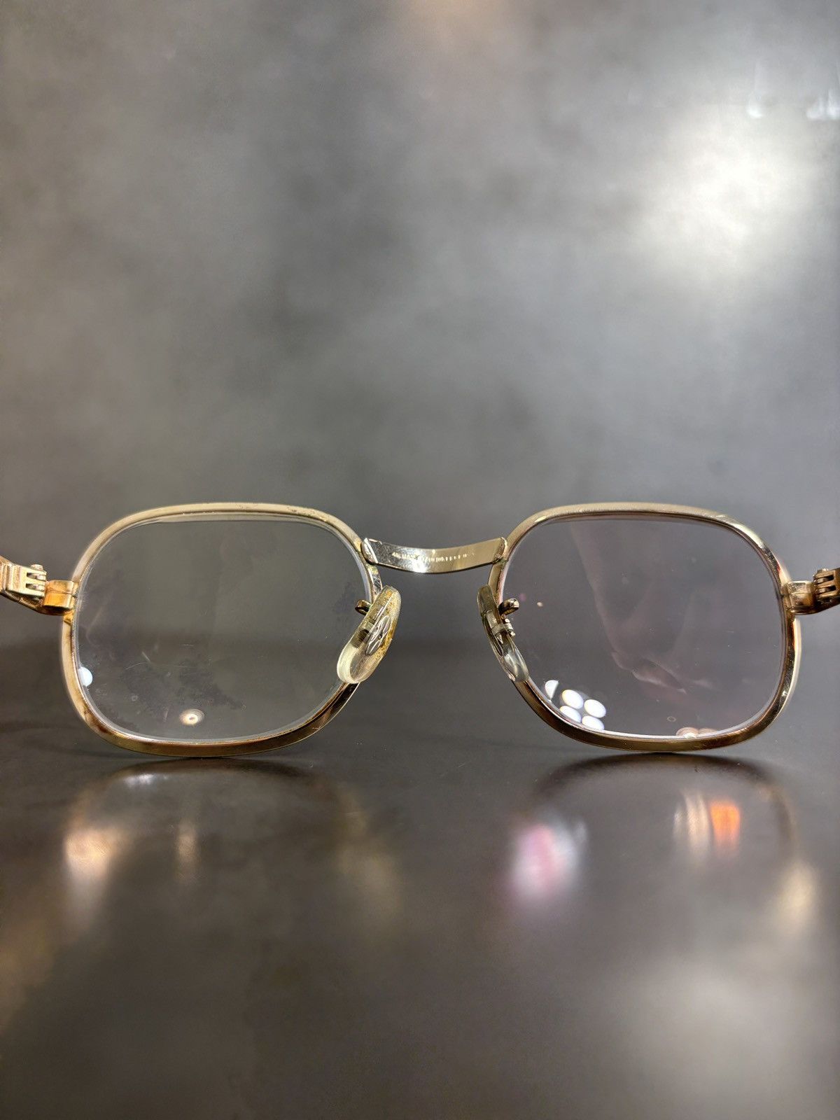 Vintage 1970s Eyeglasses Metal Full Rim 10k GF Hooked Vintage Frames Size ONE SIZE - 12 Thumbnail
