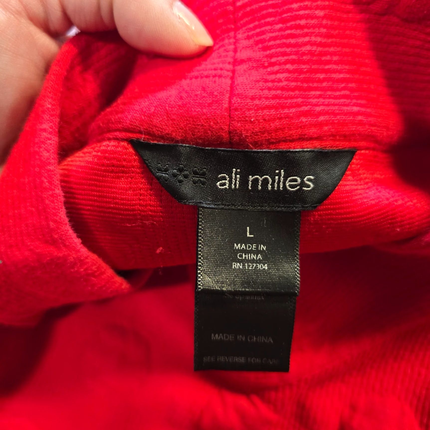 Vintage Ali Miles Sweater Womens Size L Red Polka Dot Knit Stretch Casual Career Size L / US 10 / IT 46 - 5 Thumbnail