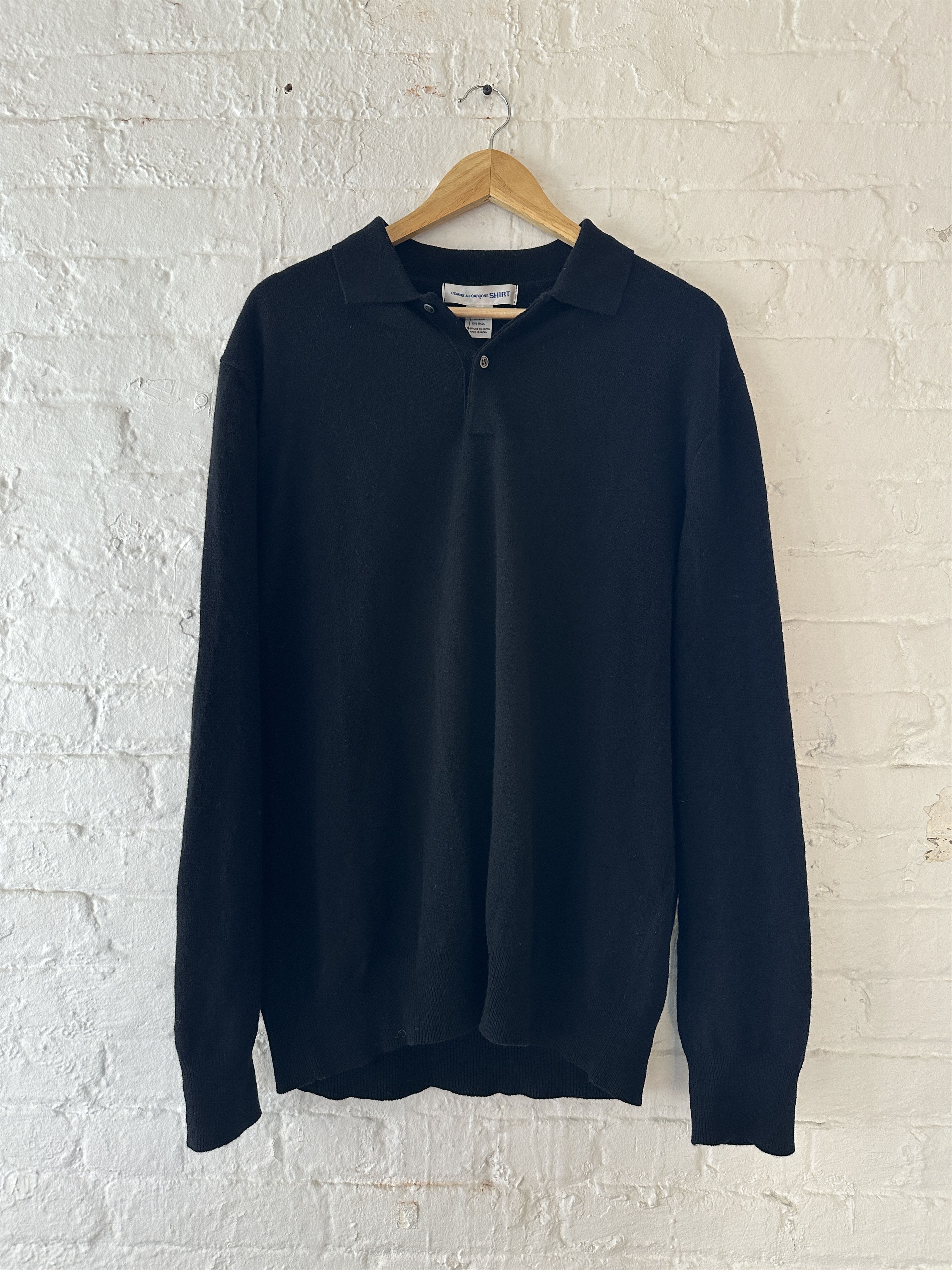 Comme des Garcons Comme des Garcons Wool Quarter Button Sweater Size US M / EU 48-50 / 2 - 1 Thumbnail