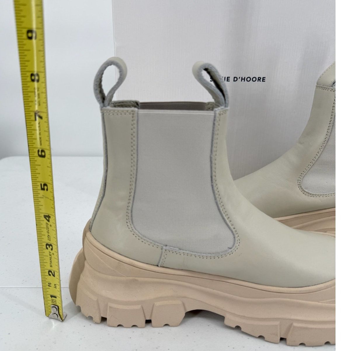 SOFIE D'HOORE NEW Sofie D'Hoore Fabulous Rubber Chelsea Leather Boots Size US 7 / IT 37 - 8 Thumbnail