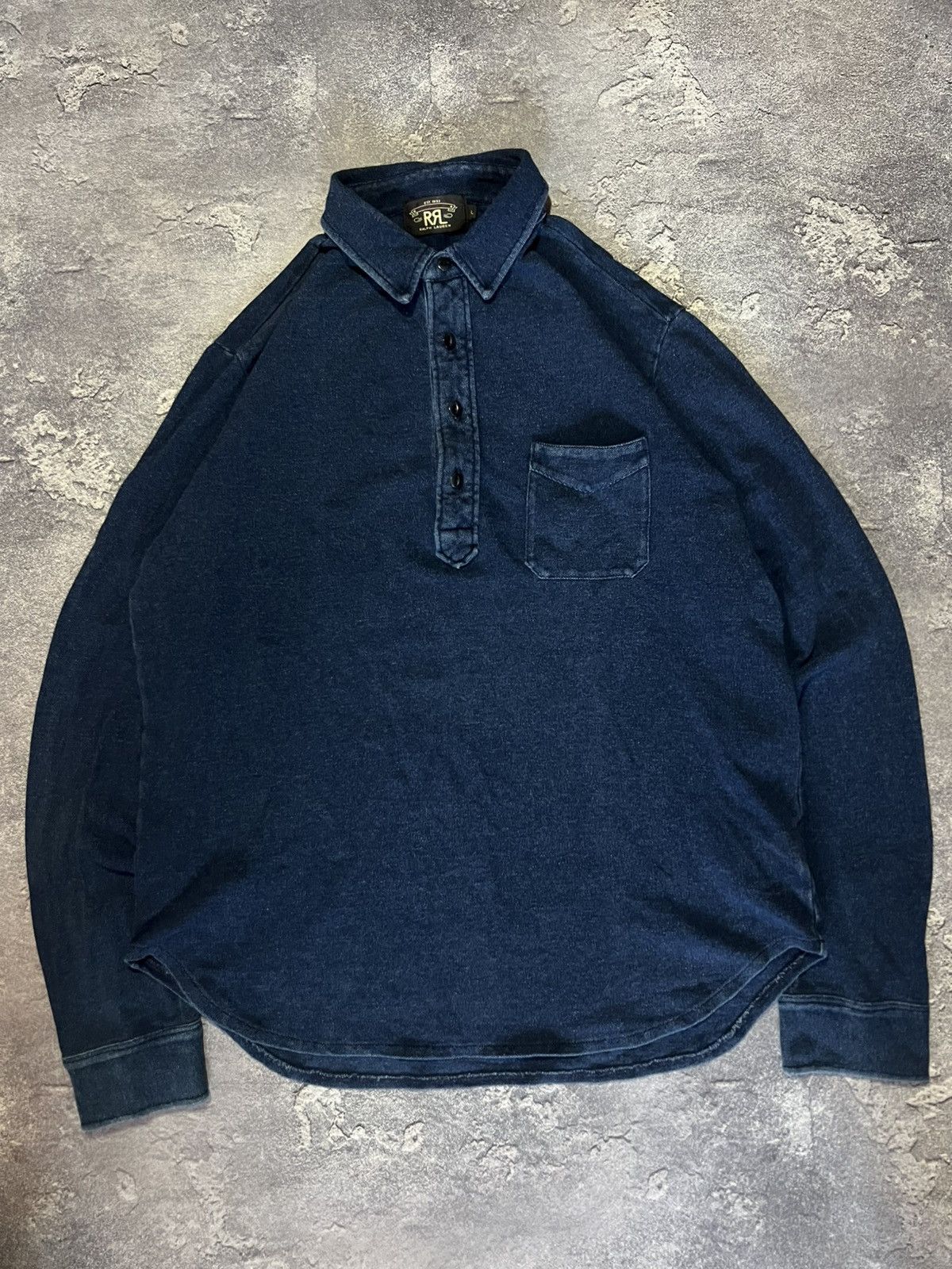 RRL Ralph Lauren RARE Vintage RRL Double Ralph Lauren Polo Long Sleeve Dyed Size US L / EU 52-54 / 3 - 1 Thumbnail