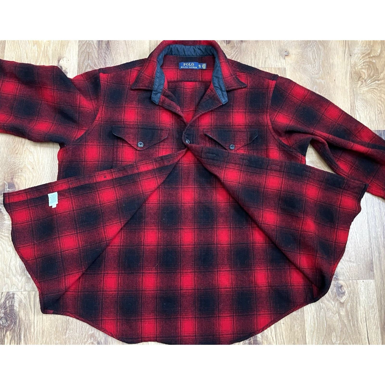 Polo Ralph Lauren VINTAGE Polo Ralph Lauren Button Up Plaid Flannel Suede Elbow Pads Men’s Large Red Size US L / EU 52-54 / 3 - 5 Thumbnail