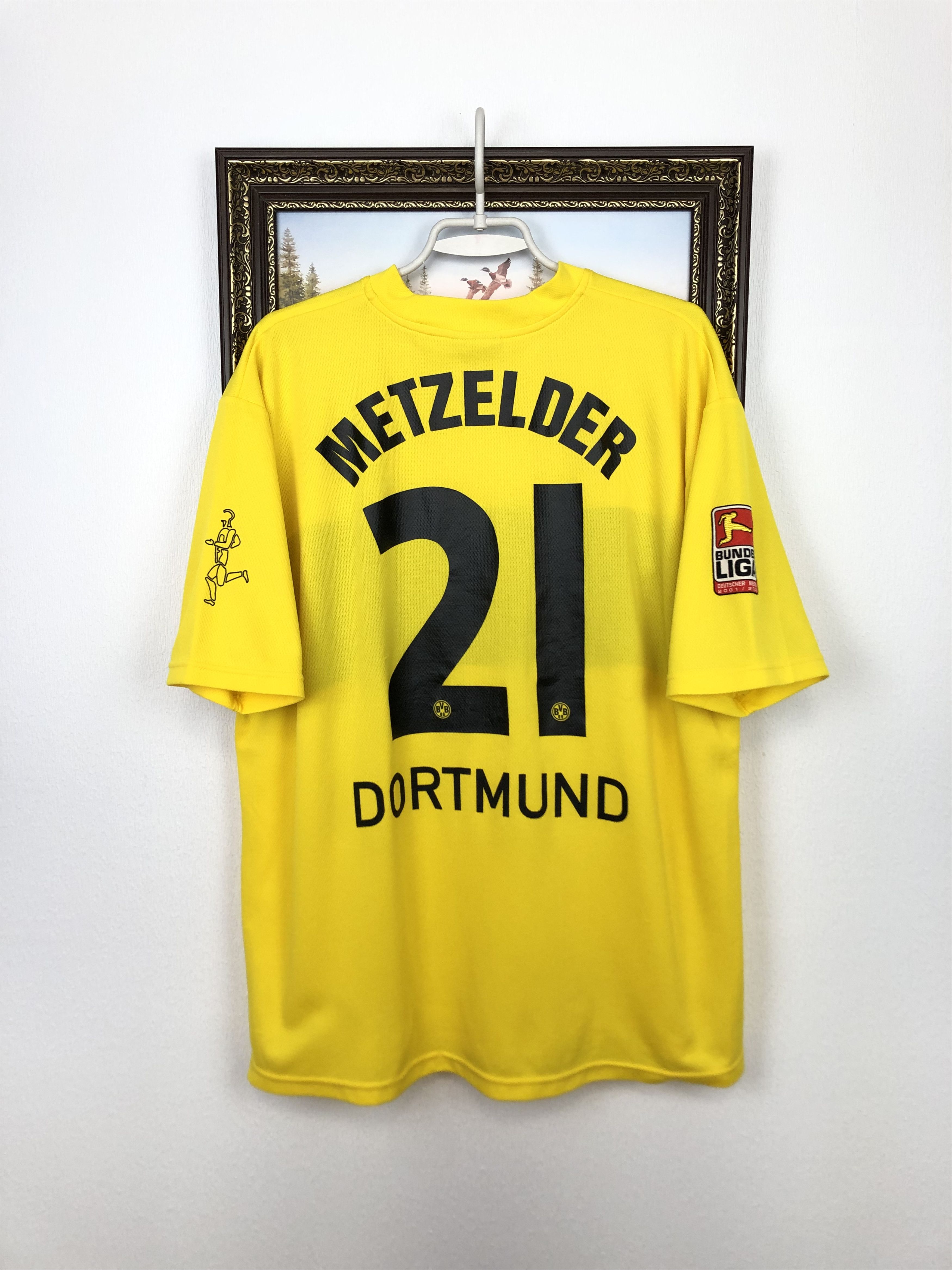 Vintage Borussia Dortmund football shirt Soccer #21 Metzelder Jersey Size US XL / EU 56 / 4 - 1 Thumbnail