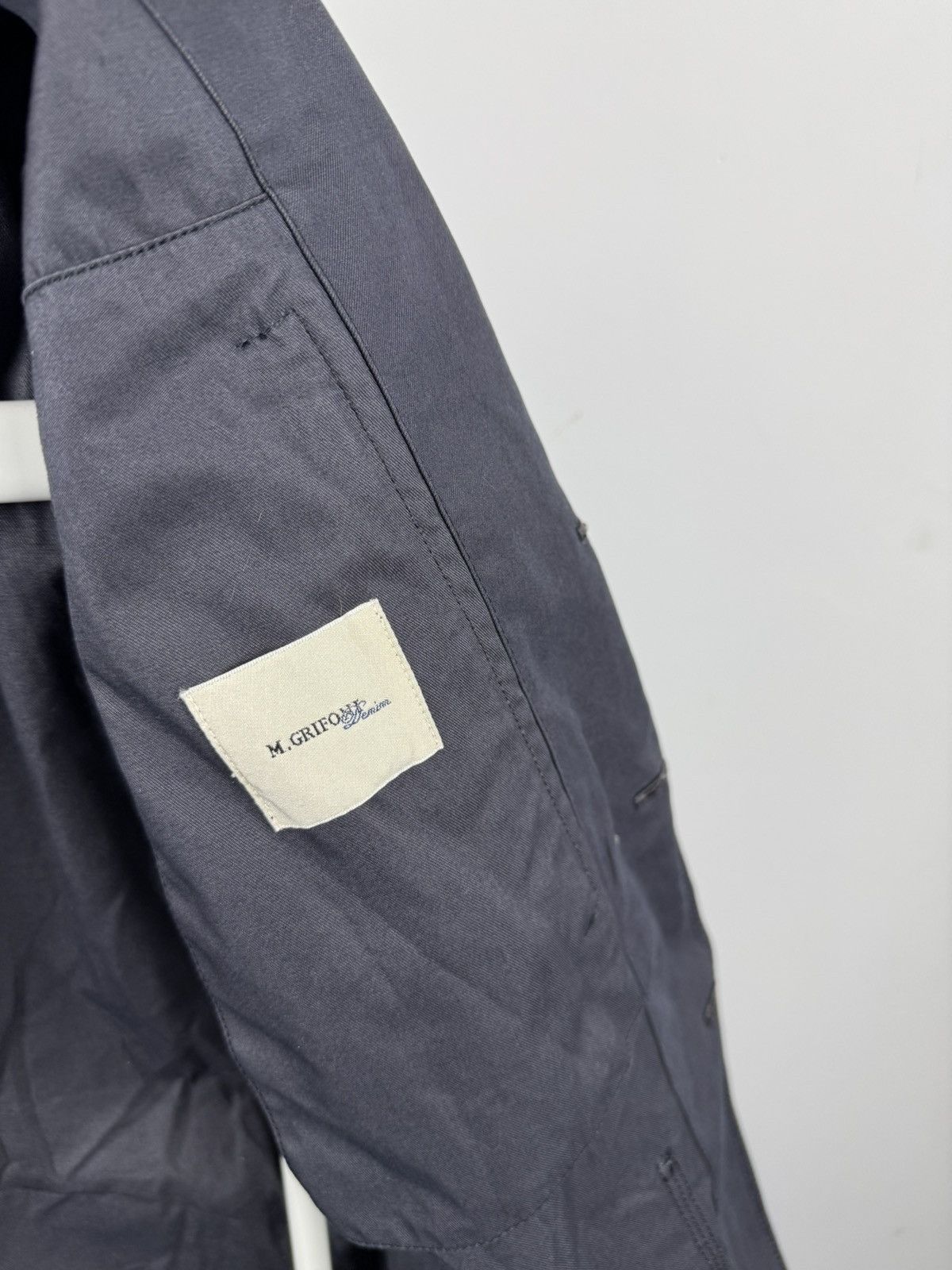 Grifoni Vintage Mauro Grifoni Denim Utility Blazer Made In Italy Size 50R - 4 Thumbnail