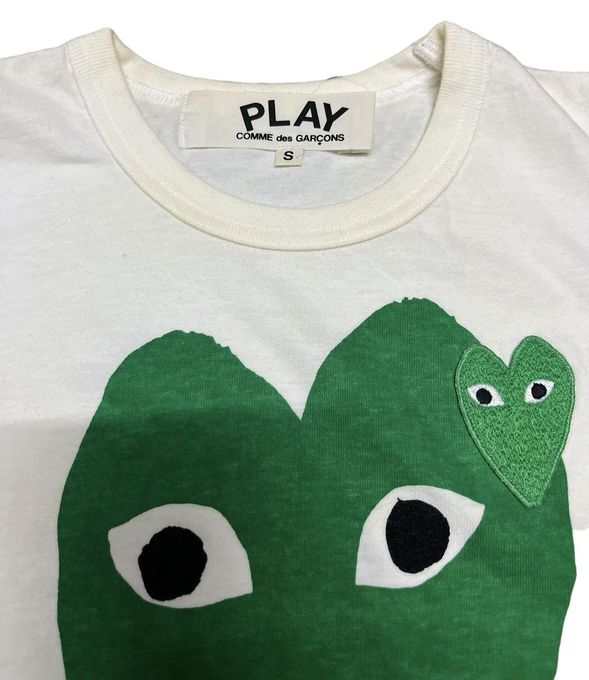CDG by Comme des Garcons × Comme des Garcons × Japanese Brand COMME DES GARCONS PLAY GREEN BIG LOGO T SHIRTS Size US S / EU 44-46 / 1 - 5 Thumbnail