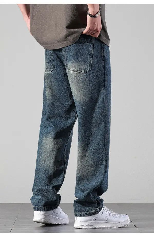 Japanese Brand Vintage straight outdoor washed all-match wide-leg jeans Size US 32 / EU 48 - 4 Thumbnail