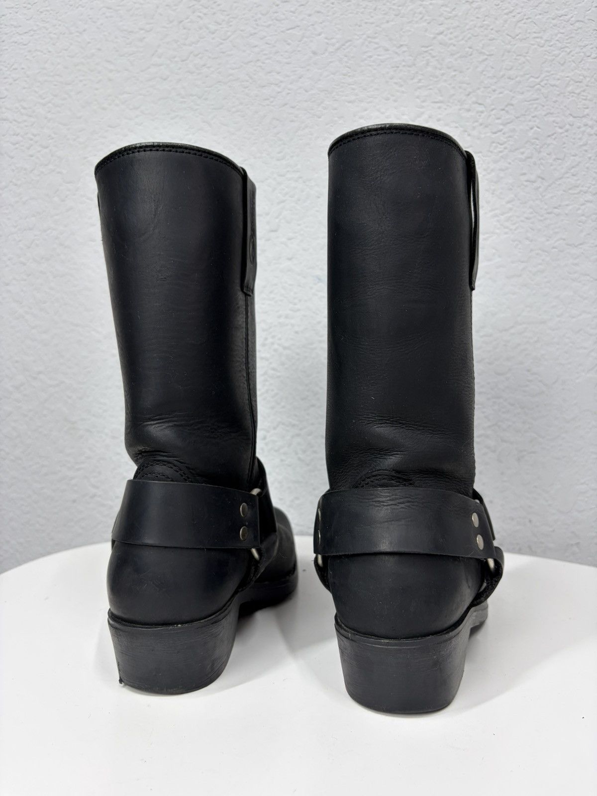 If Six Was Nine Vintage Italian AS 98 Rick Owens Style Leather Biker Boots Size US 7 / IT 37 - 9 Thumbnail