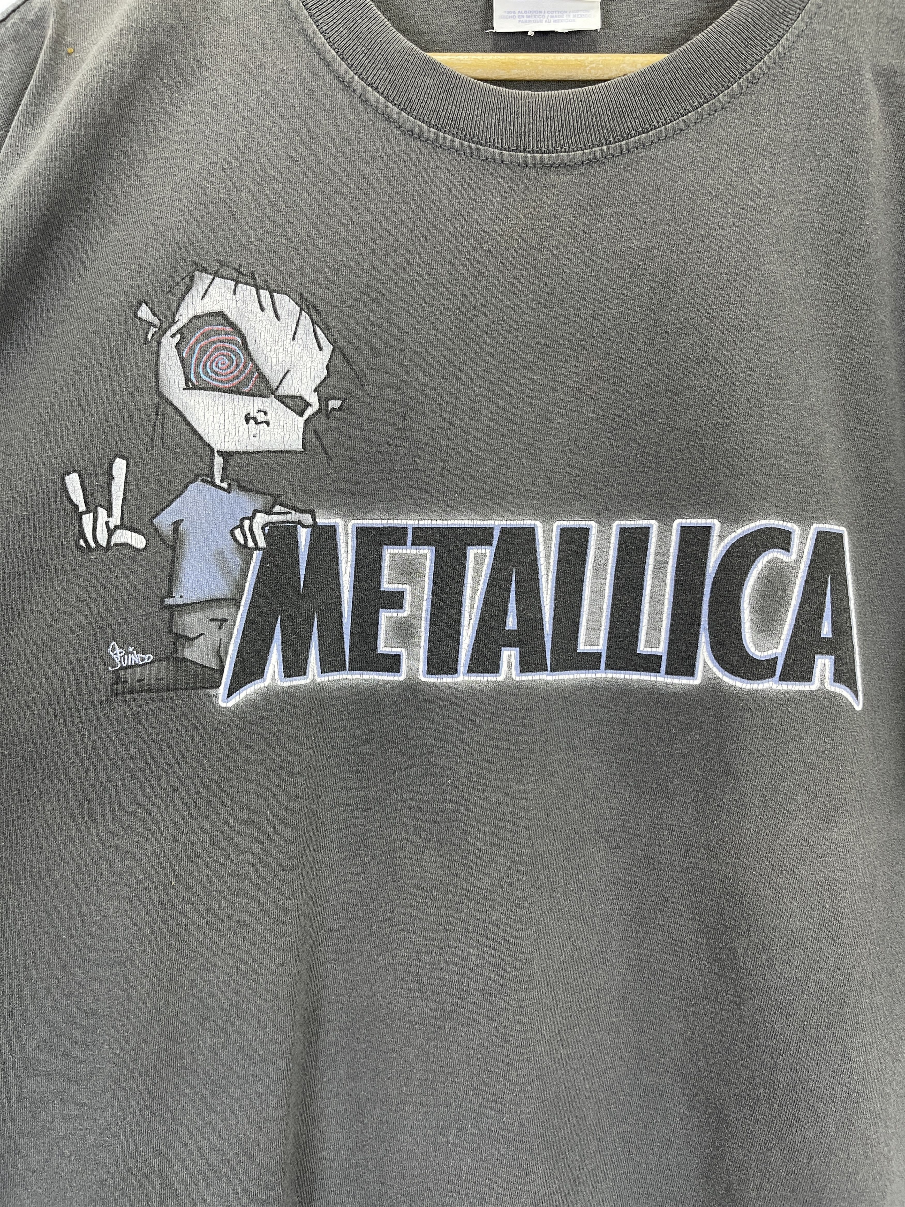 Band Tees × Metallica × Vintage Vintage 90s Metallica Band Short Sleeve T-Shirt TA0421 Size US XL / EU 56 / 4 - 8 Thumbnail