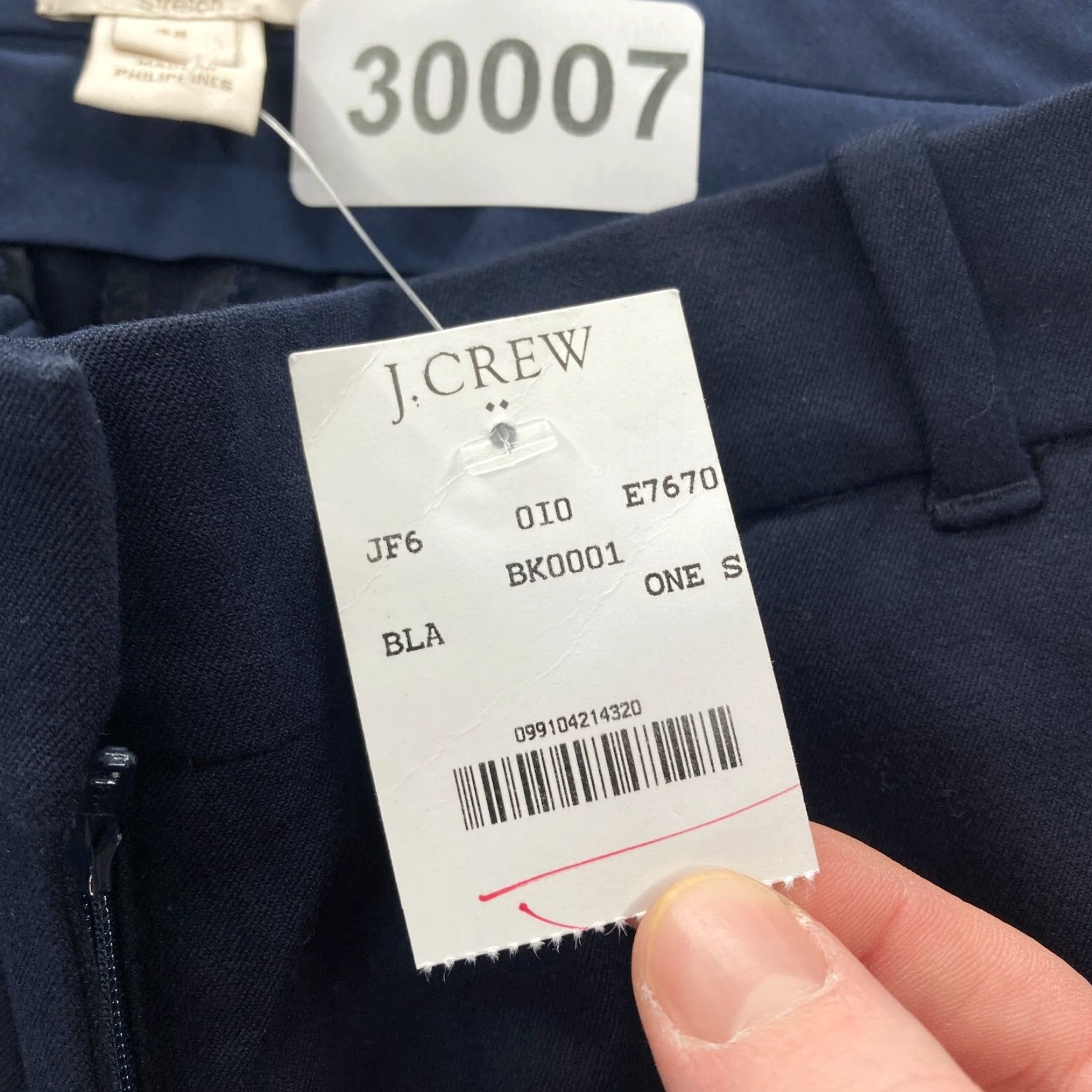 J.Crew J.CREW Lexie Pants Women's 4 Navy Blue Stretch Skinny Office Career Chino Pants Size 28" / US 6 / IT 42 - 5 Thumbnail