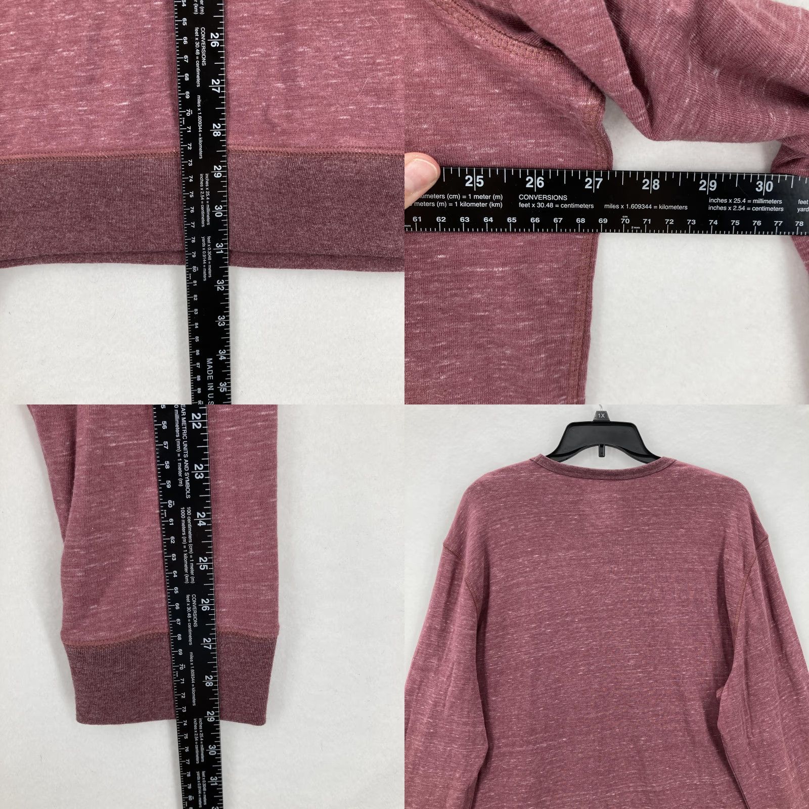 Doublet Sonoma Mens Sweater Pullover 2XL Red Burnt Cherry Supersoft Double Knit Crew Neck Casual Knitwear Size US XXL / EU 58 / 5 - 8 Thumbnail