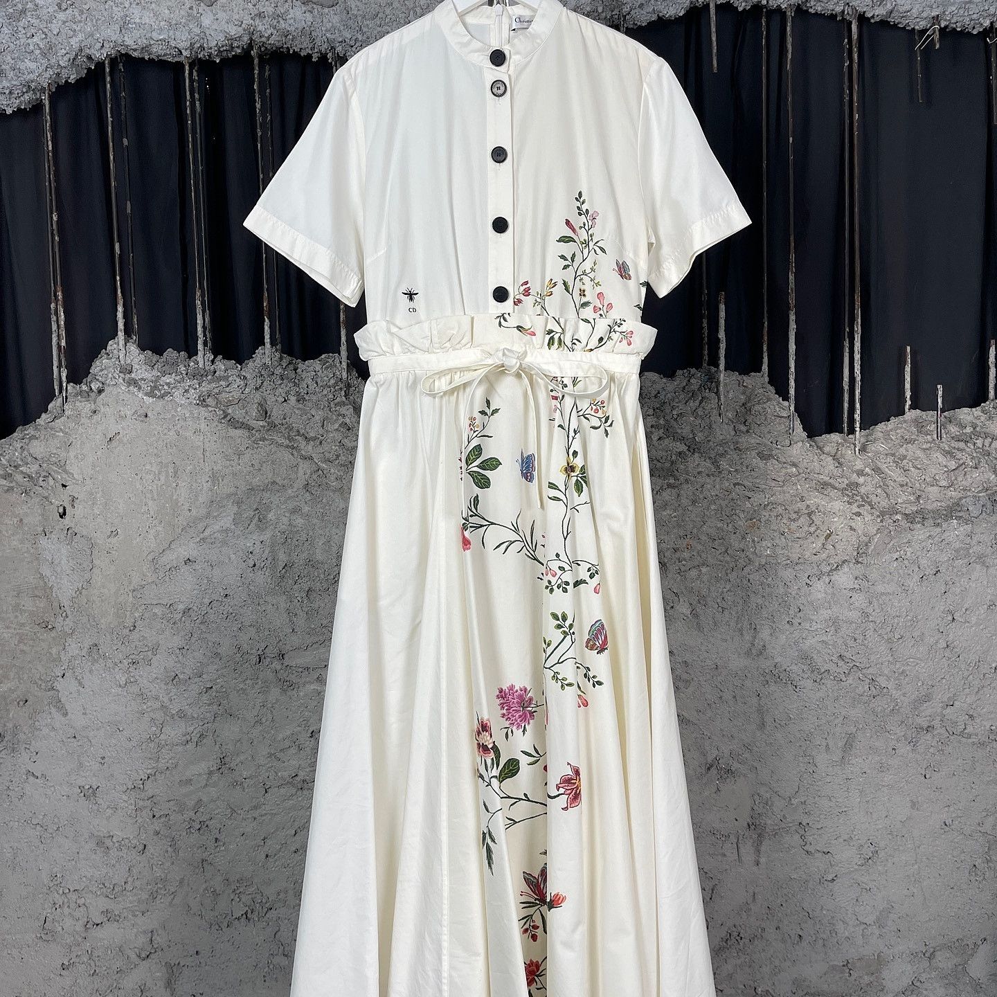Dior Dior Floral Embroidery Midi Dress Size 36 Size XS / US 0-2 / IT 36-38 - 1 Thumbnail