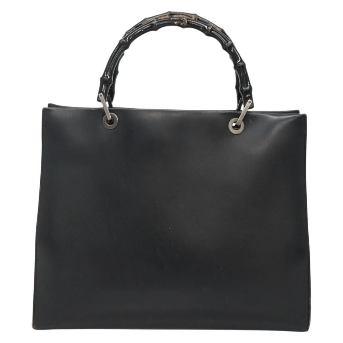 Gucci GUCCI Bamboo Hand Bag Leather Black 002 1010 002 1010 Size ONE SIZE - 3 Thumbnail