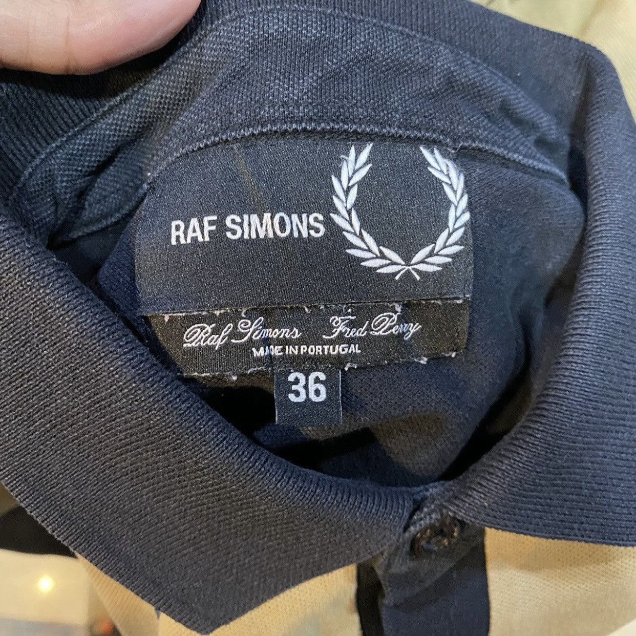 Fred Perry × Raf Simons Fred Perry x Raf Simons Tape Detail Pique Polo Shirt Size US S / EU 44-46 / 1 - 14 Thumbnail