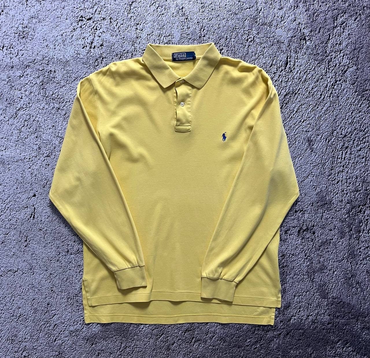 Polo Ralph Lauren × Vintage Polo by Ralph Lauren Shirt Mens Yellow Long Sleeve Golf Size US L / EU 52-54 / 3 - 1 Thumbnail