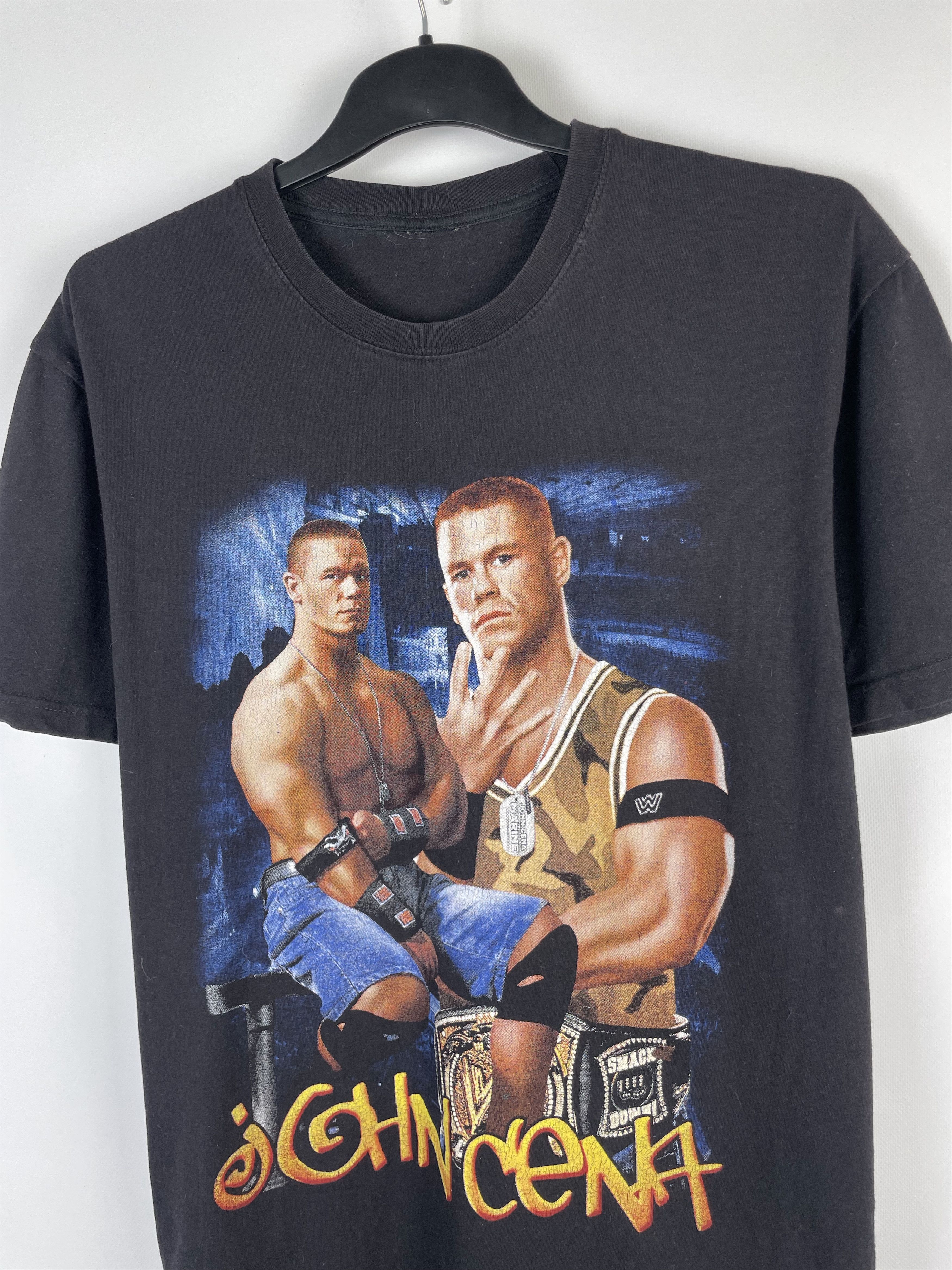 Vintage WWE John Cena Fight Hard T-Shirt Size US L / EU 52-54 / 3 - 3 Thumbnail
