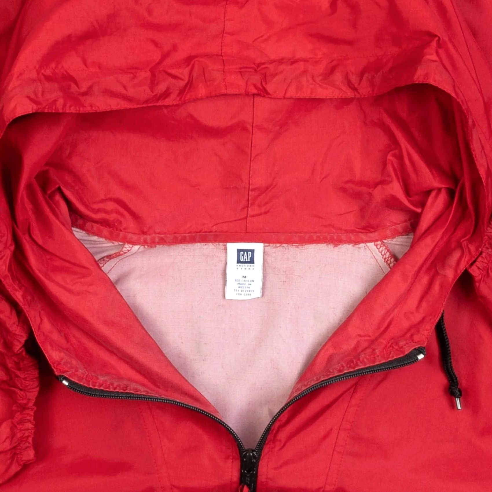 Gap GAP Men's Vintage 1990s Pullover Hooded Windbreaker Jacket Medium Red Size US M / EU 48-50 / 2 - 5 Thumbnail