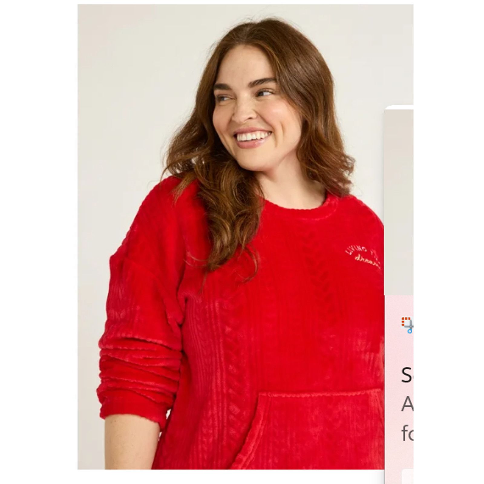 The Unbranded Brand RED Women’s Crew Neck Plush Pajama Set SIZE LARGE Size ONE SIZE - 3 Thumbnail