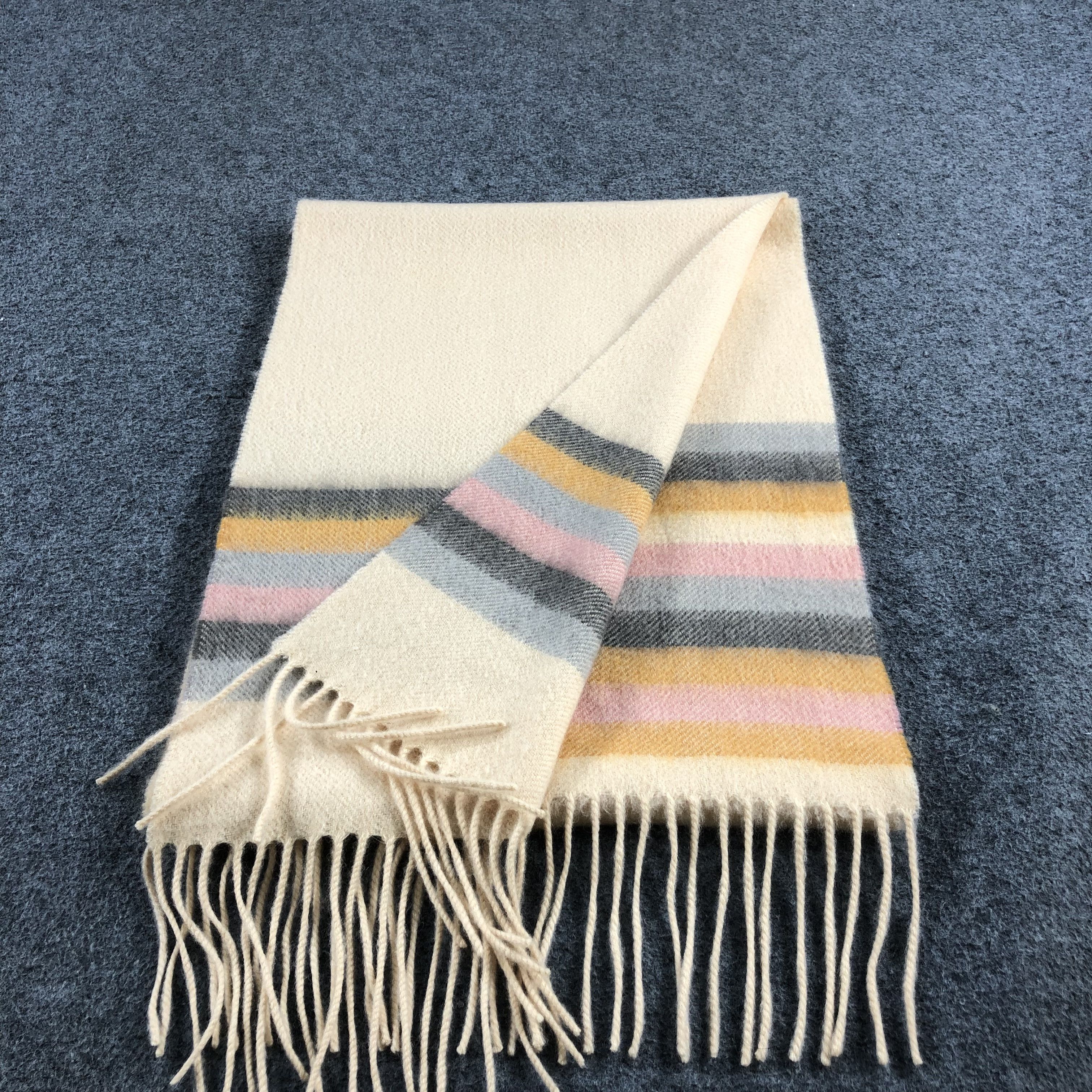 Vintage Neisha Crosland London Cashmere Scarf Muffler V812 Size ONE SIZE - 5 Thumbnail