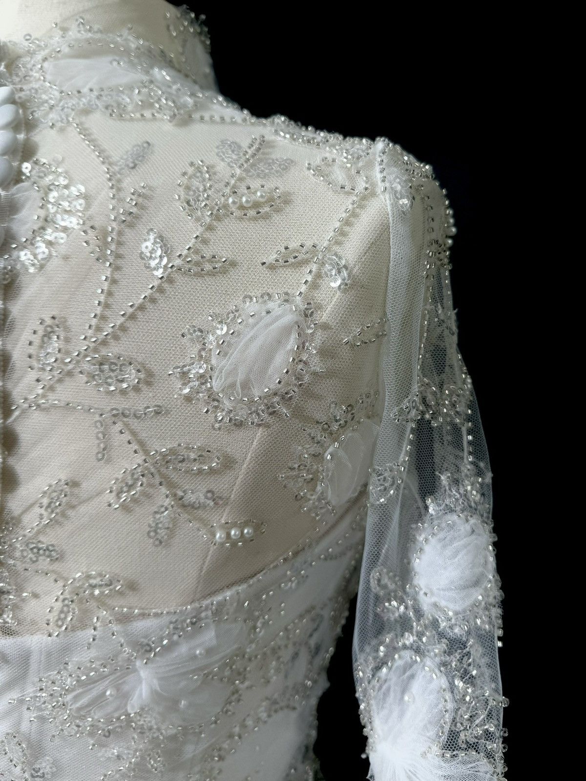 Other US 4-6 Anna Augusta Beaded Embroidery Lace Bridal Gown Size S / US 4 / IT 40 - 6 Thumbnail