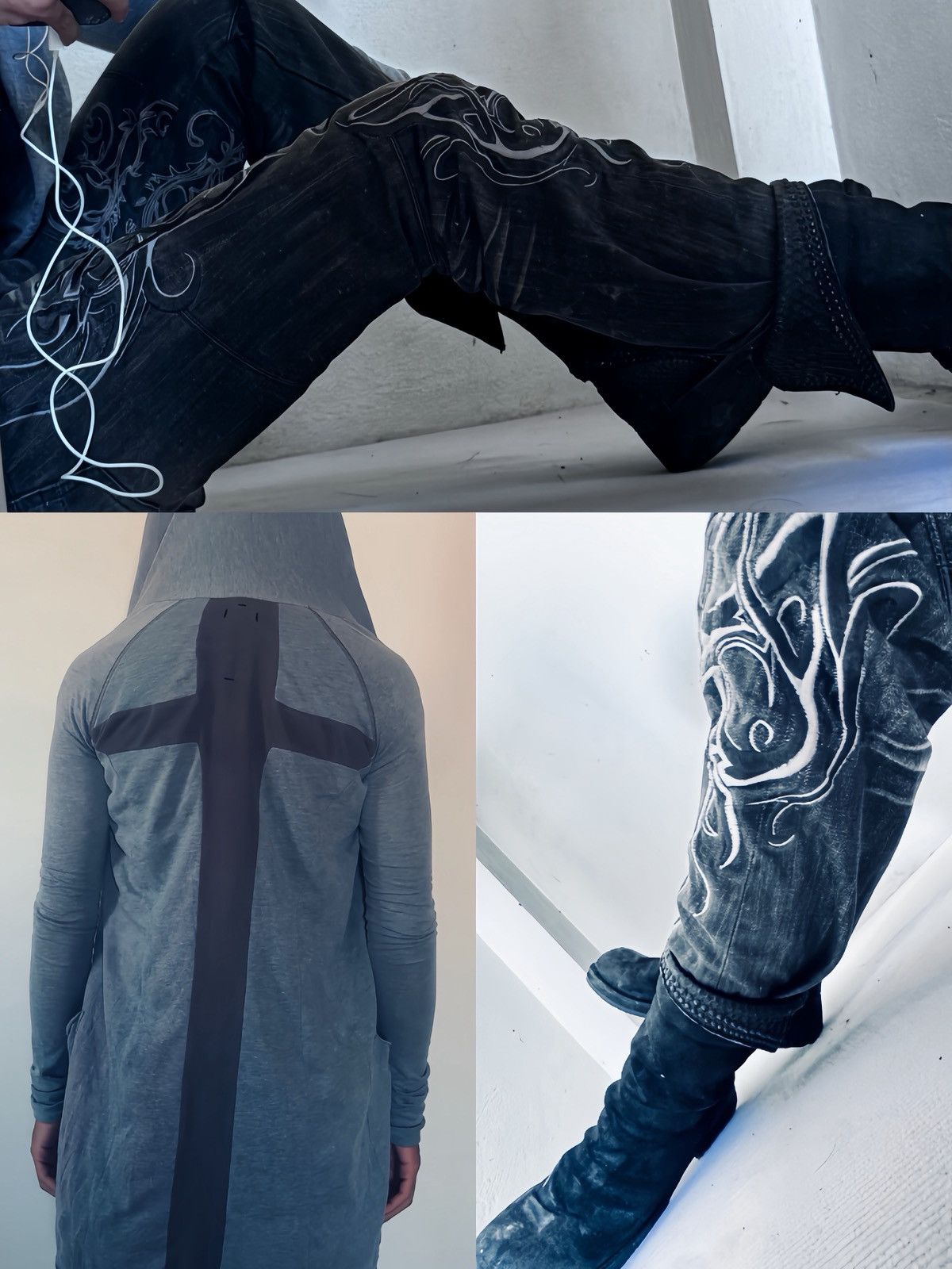 Le Grande Bleu (L.G.B.) L.G.B. Back Cross Hoodie Grey Size 0 (XS-S) Size US S / EU 44-46 / 1 - 9 Thumbnail