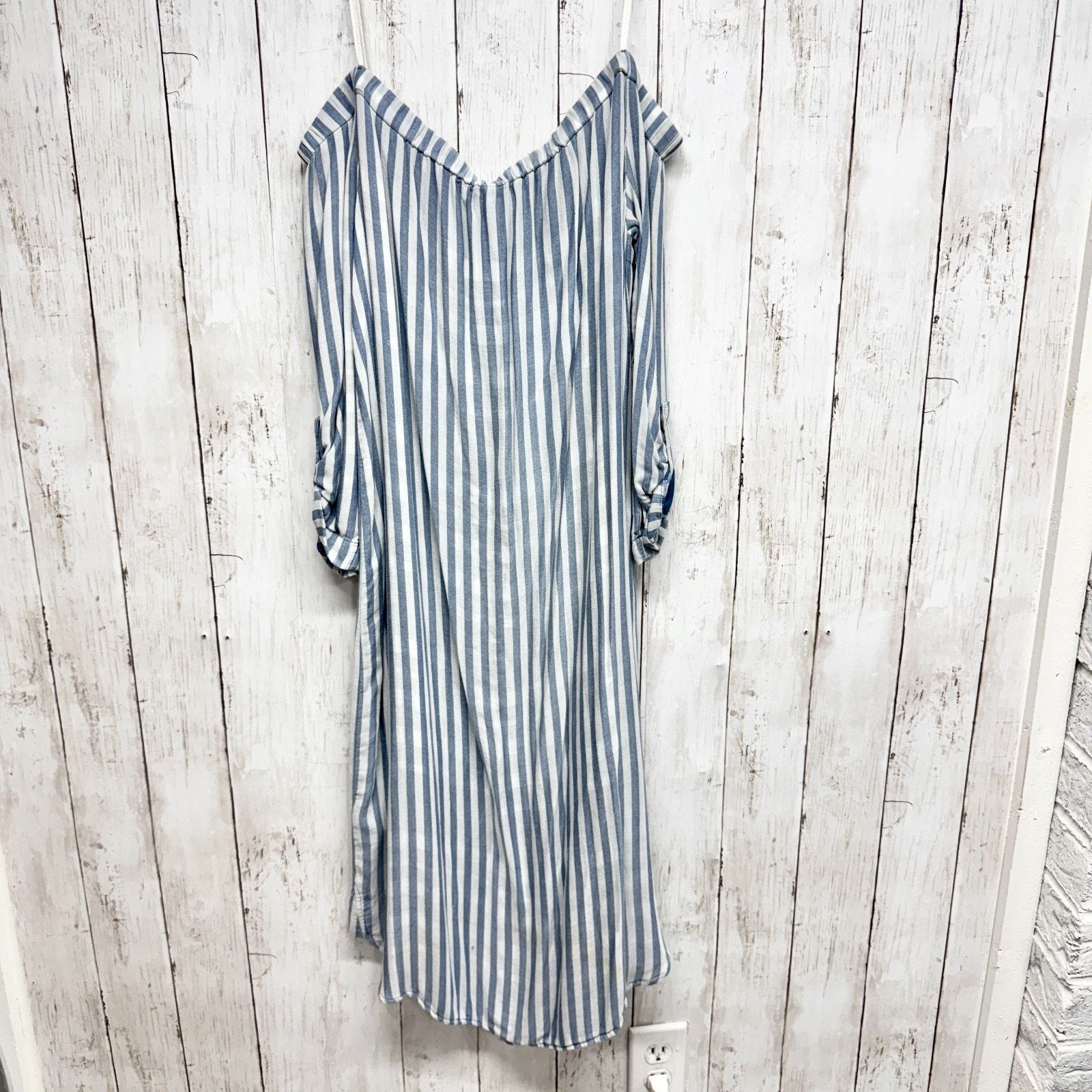 Other Cloth & Stone Dress Sz Small Off Shoulder Button Front Midi Size S / US 4 / IT 40 - 7 Thumbnail