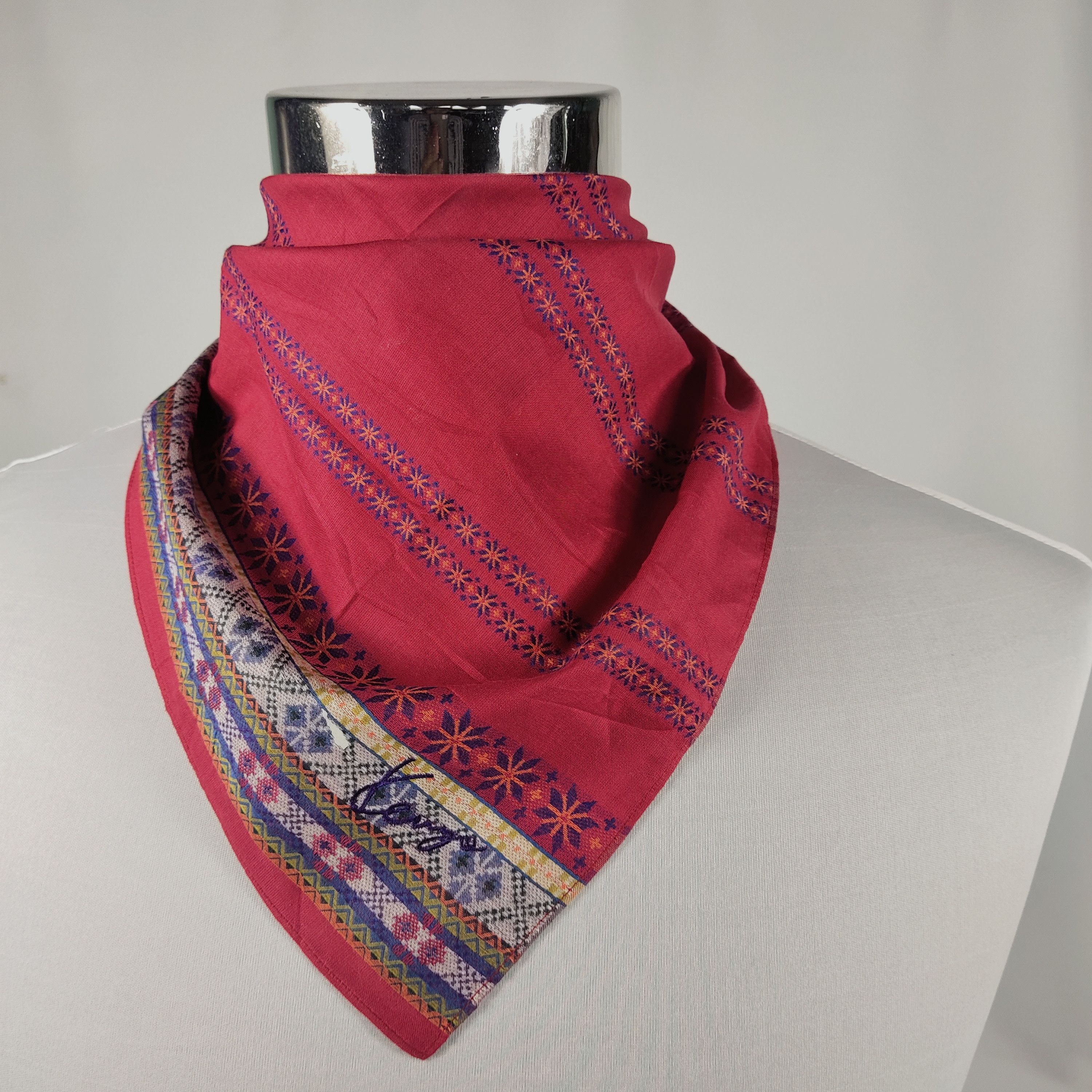 Kenzo × Vintage Kenzo Handkerchief / Neckerchief / Bandana FZ279 Size ONE SIZE - 1 Thumbnail