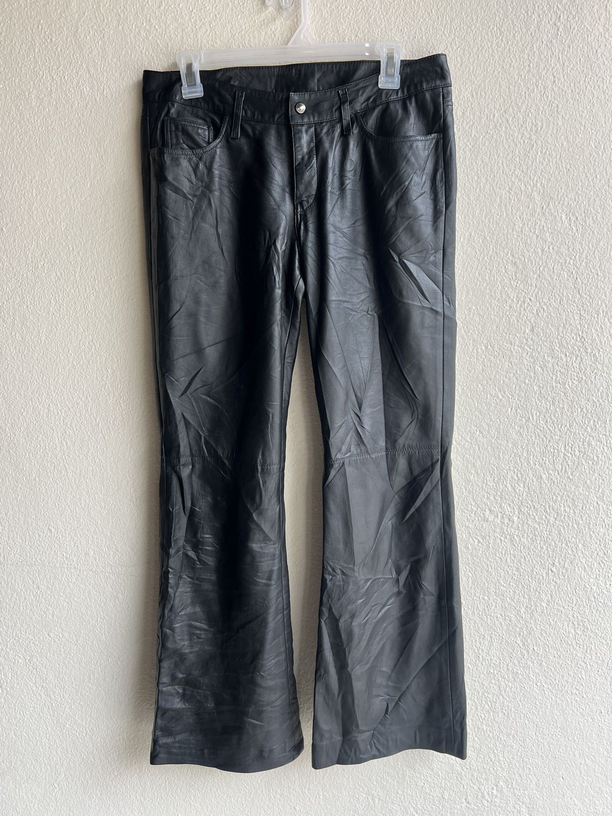 Comme Ca Ism × Japanese Brand × Leather Comme Ca Du Mode Japan Napa Sheepskin Leather Bootcut Pant Size 30" / US 8 / IT 44 - 23 Thumbnail