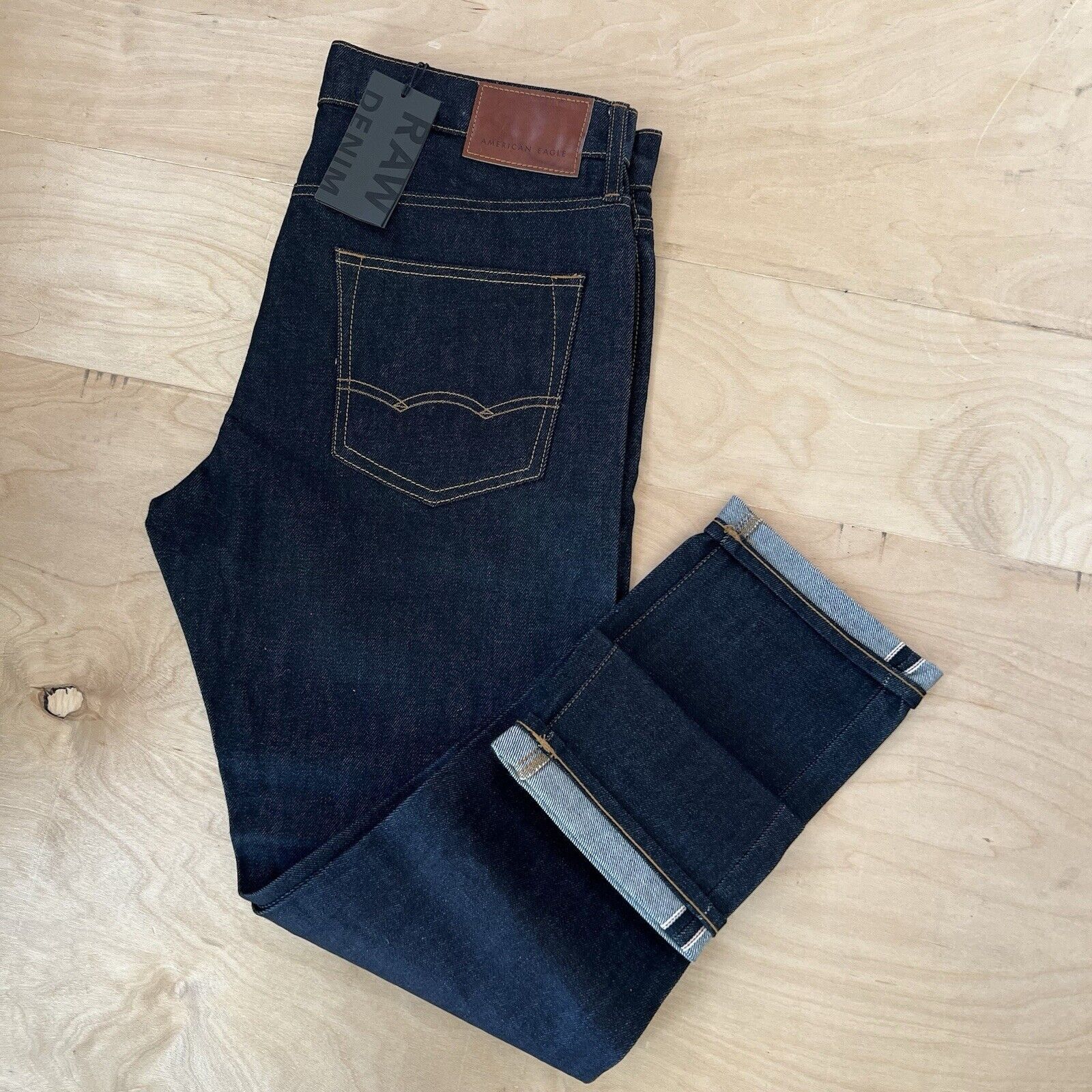 American Eagle Outfitters American Eagle Selvedge Jeans 35 Blue Dark Wash Indigo Size US 36 / EU 52 - 10 Thumbnail