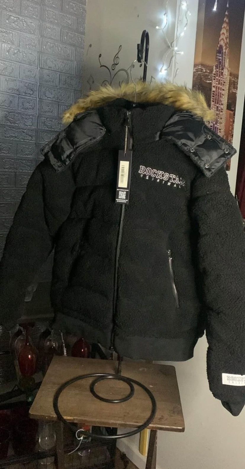 Rockstar Games “ROCKSTAR” Sarvesh Black Puffer Jacket Size US S / EU 44-46 / 1 - 1 Thumbnail